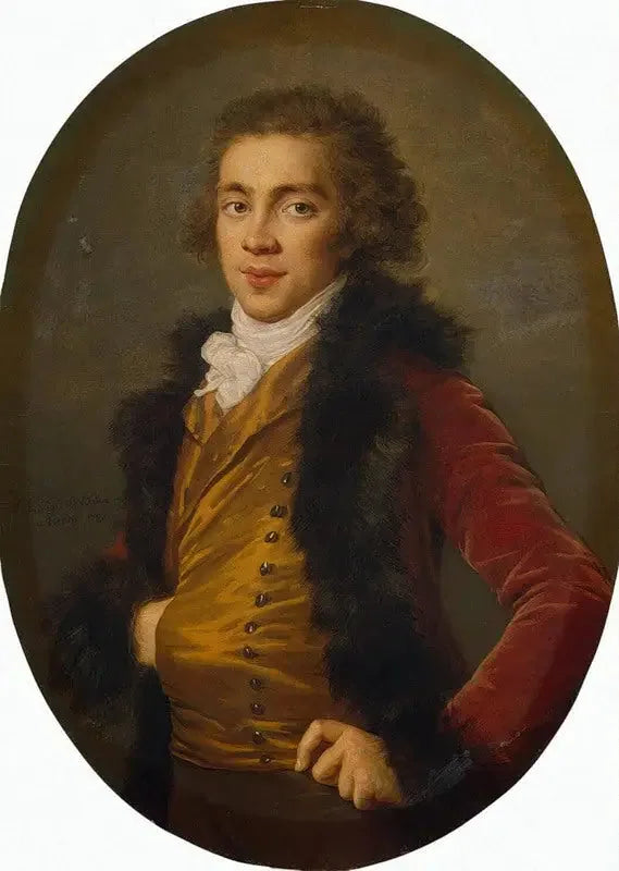 Portrait du baron Grigori Strogsnov - Élisabeth Vigée Le Brun image 1 reproduction artisanale de tableau