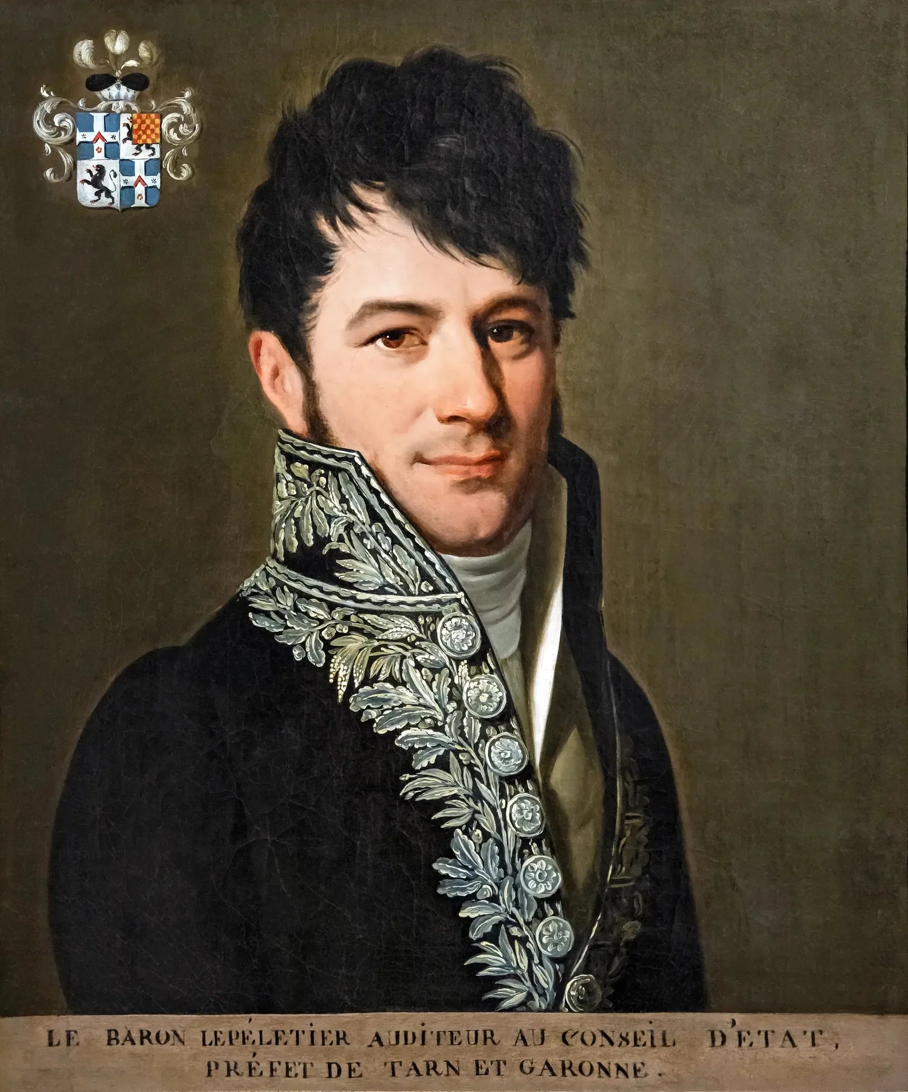 Portrait du baron Le Pelletier, préfet de Tarn-et-Garonne - Louis-Léopold Boilly image 1 reproduction de peinture à l’huile