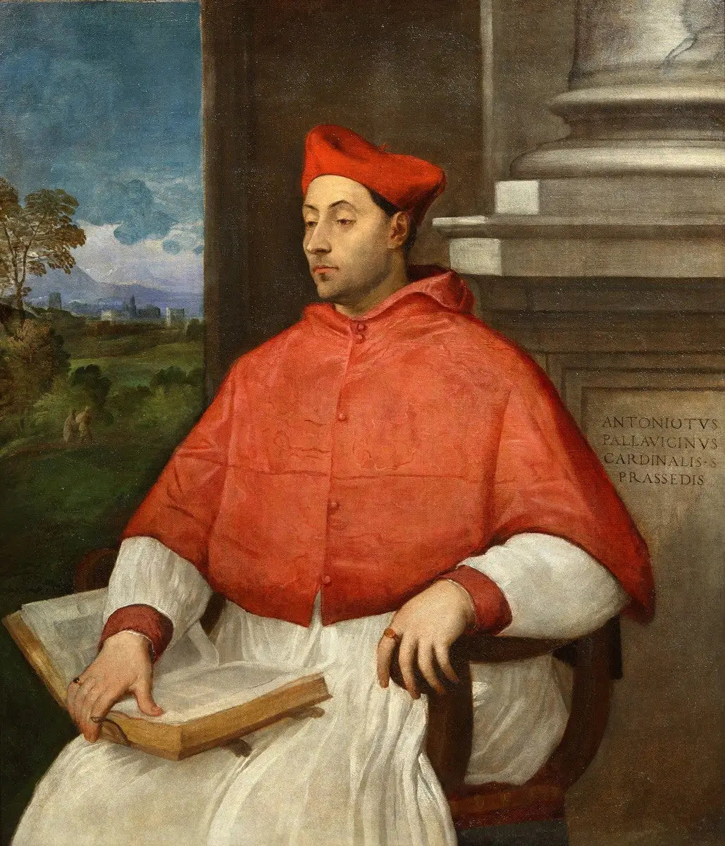 Portrait du cardinal Antonio Pallavicini - Titian image 1 tableau peint à l’huile sur toile