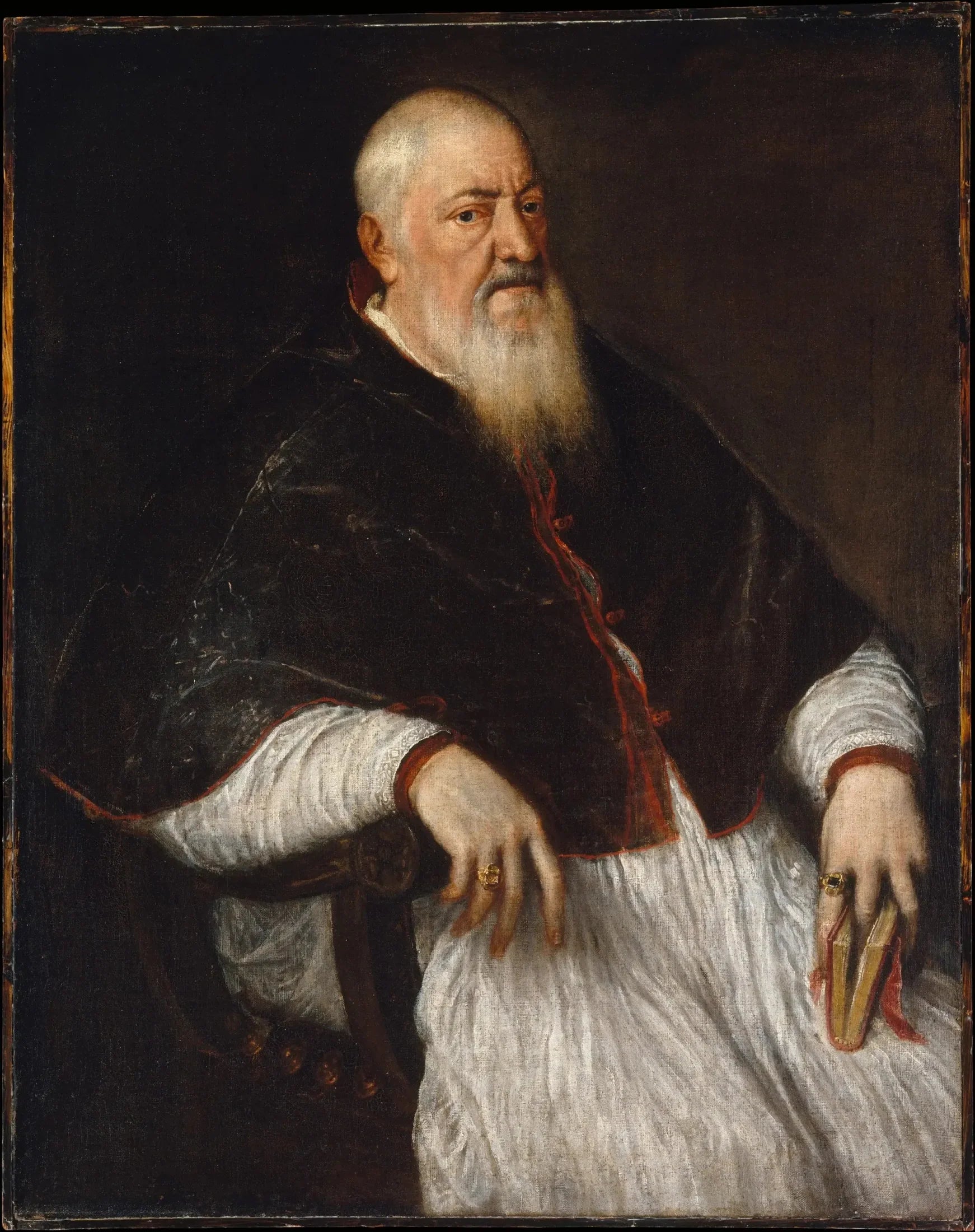 Portrait du cardinal Filippo Archinto - Titian image 1 copie de tableau peinte à la main