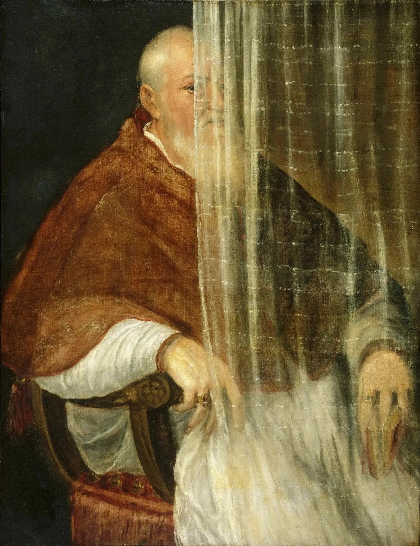 Portrait du cardinal Filippo Archinto - Titian image 1 reproduction artisanale de tableau