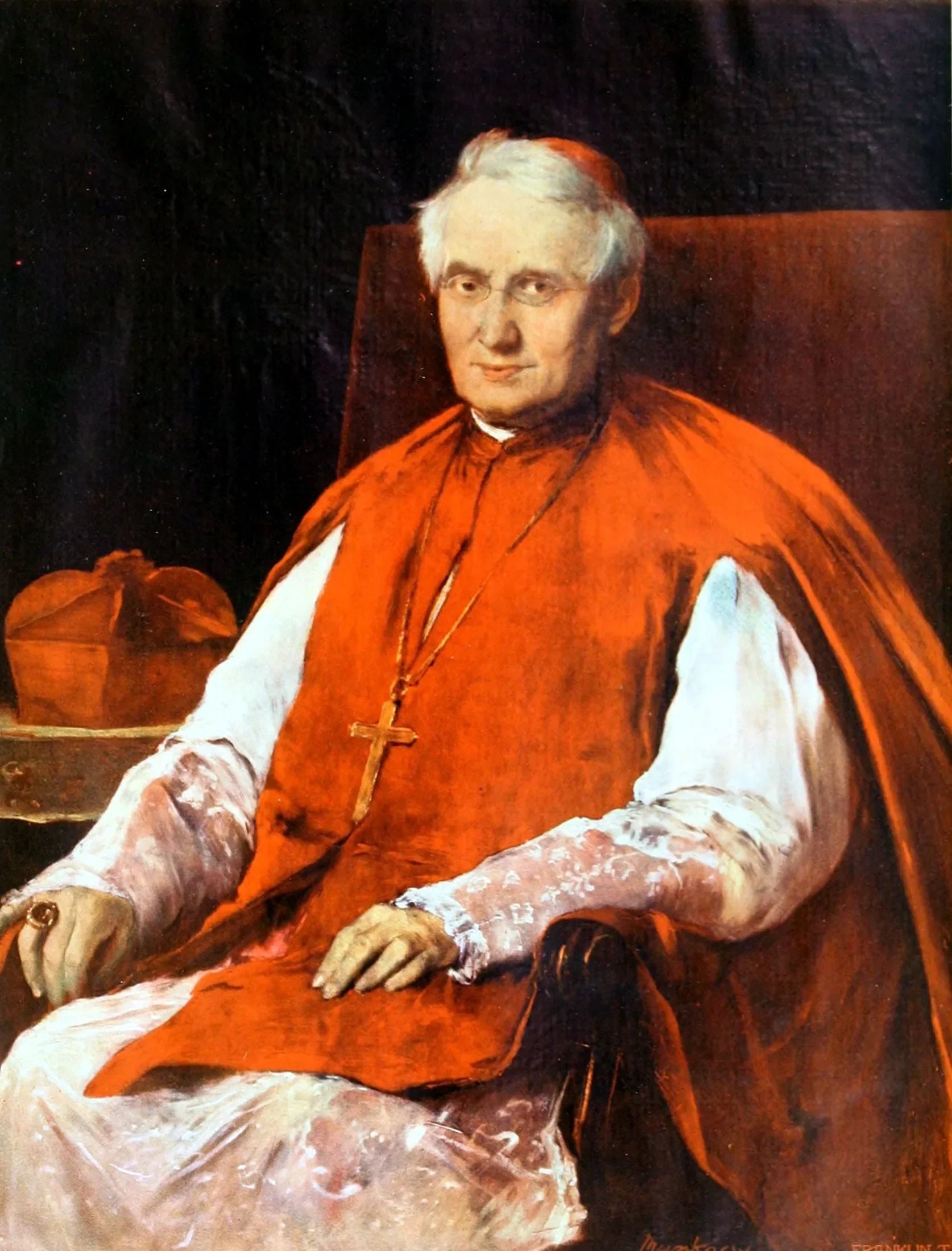Portrait du cardinal Lajos Haynald - Mihály Munkácsy image 1 reproduction artisanale de tableau