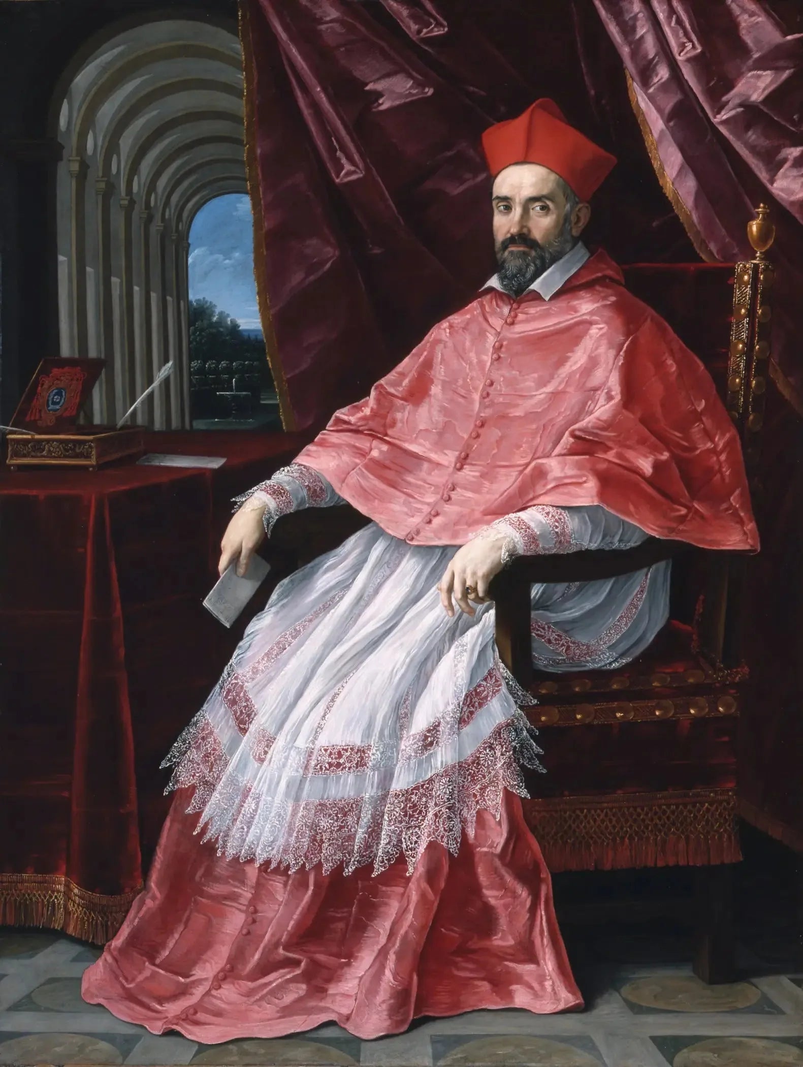 Portrait du cardinal Roberto Ubaldino, légat pontifical à Bologne - Guido Reni image 1 copie peinte à la main à l’huile