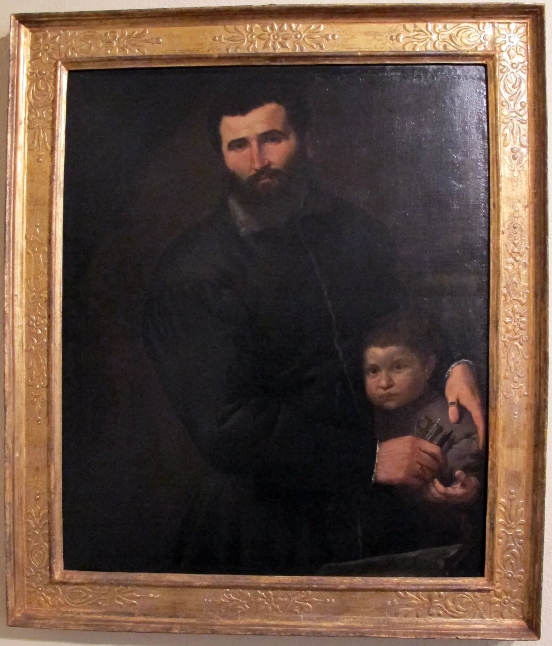 Portrait du chirurgien Gian Giacomo Bonamigo avec son fils Giovanni Antonio - Lorenzo Lotto image 1 reproduction de peinture à l’huile