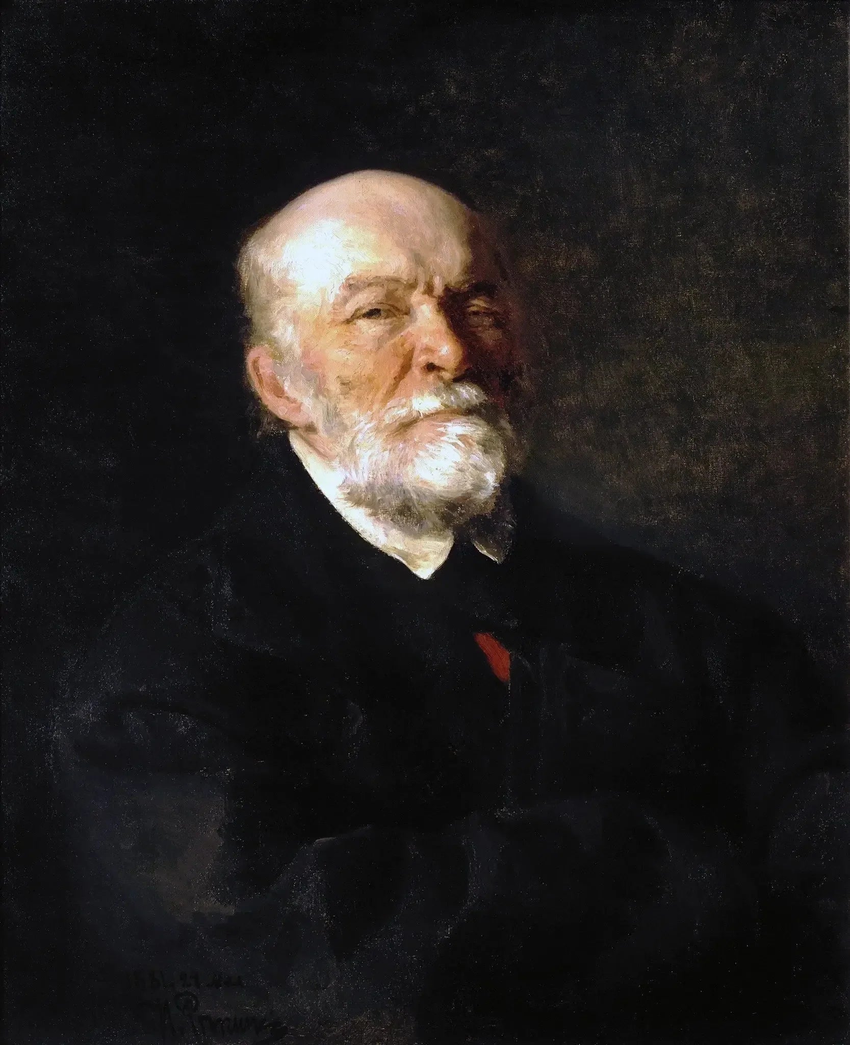 Portrait du chirurgien Nikolaï Ivanovitch Pirogov - Ilya Repin image 1 tableau peint à l’huile sur toile