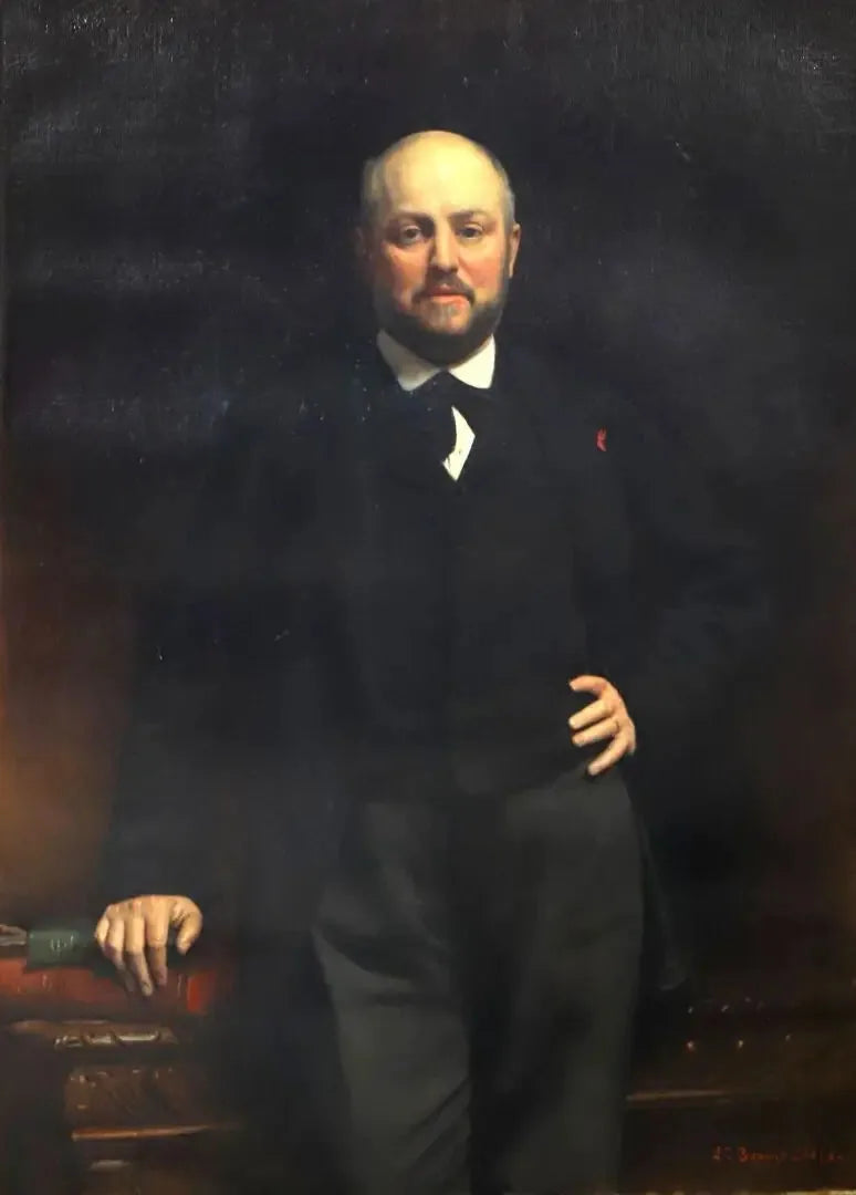 Portrait du comte Frédéric Alexis Louis Pillet-Will - Léon Bonnat image 1 copie peinte à la main à l’huile