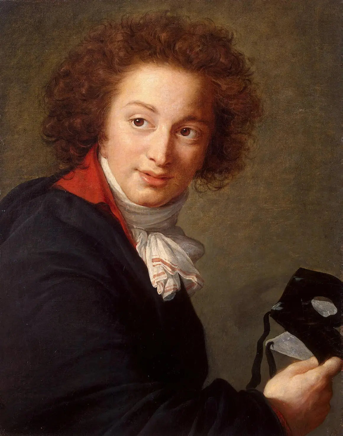 Portrait du comte Grigori Tchernychev avec un masque à la main - Élisabeth Vigée Le Brun image 1 copie peinte à la main à l’huile