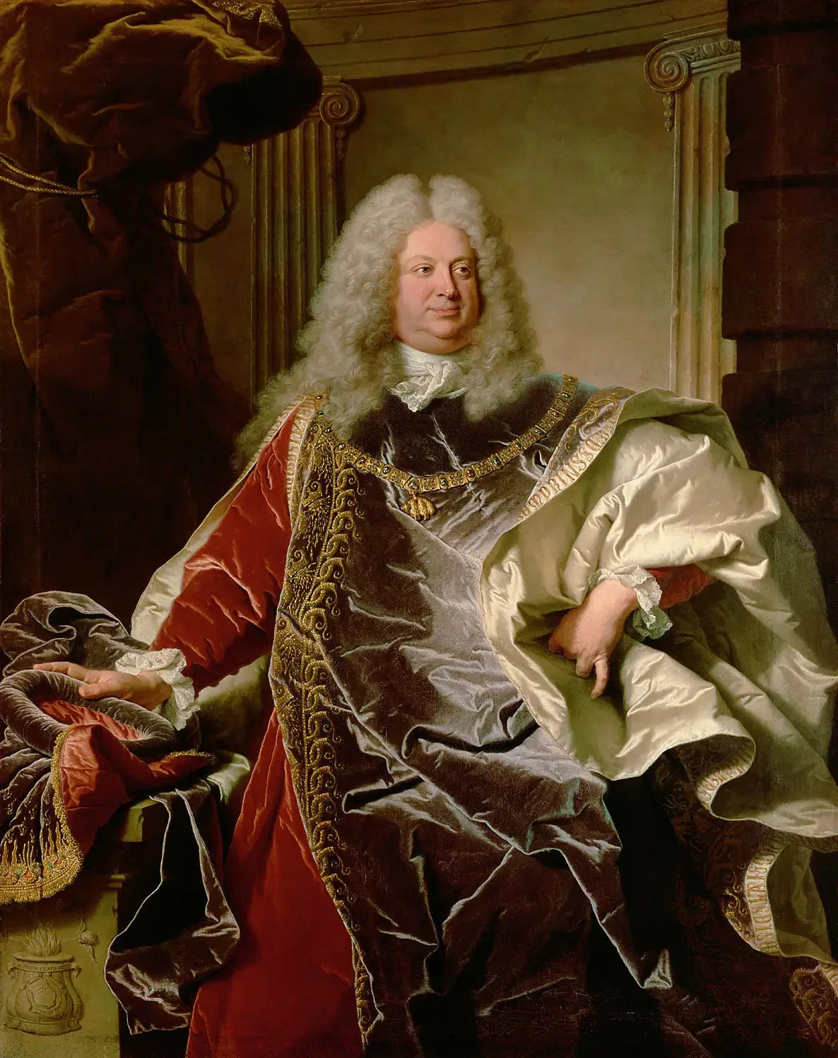 Portrait du comte Sinzendorf par Hyacinthe Rigaud - Hyacinthe Rigaud image 1 tableau peint à l’huile sur toile