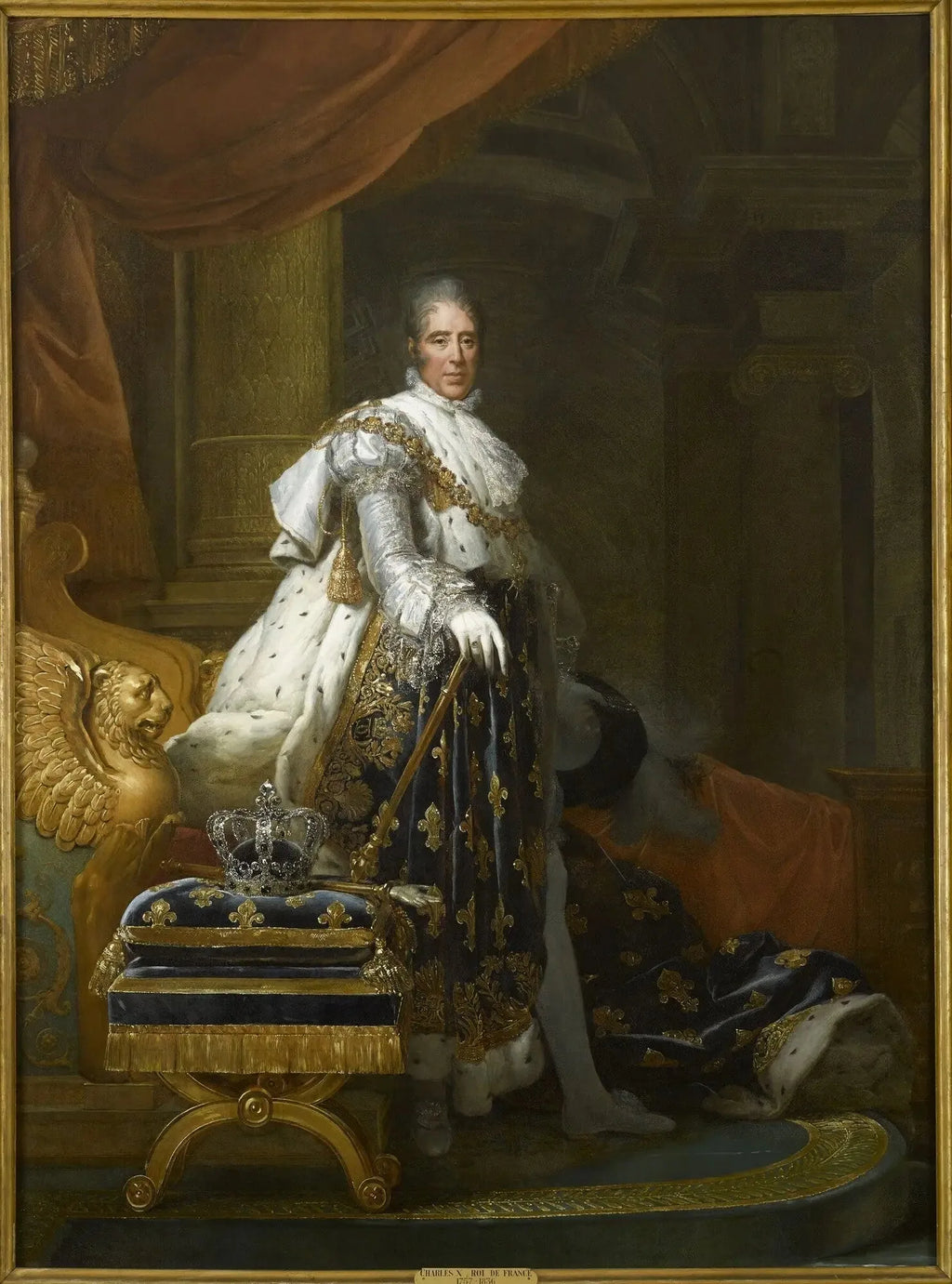 Portrait du couronnement de Charles X - François Gérard image 1 reproduction artisanale de tableau