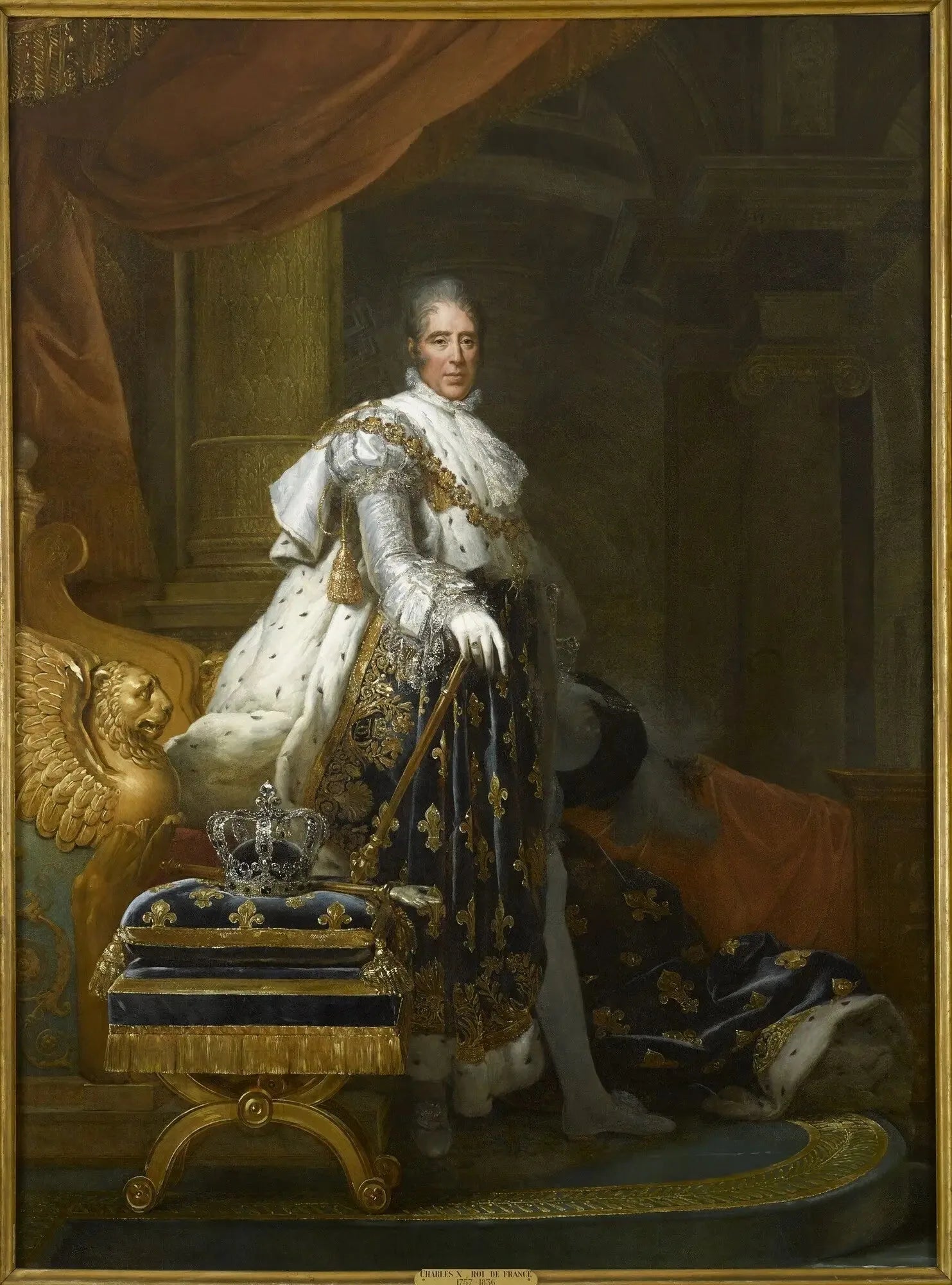 Portrait du couronnement de Charles X - François Gérard image 1 reproduction artisanale de tableau