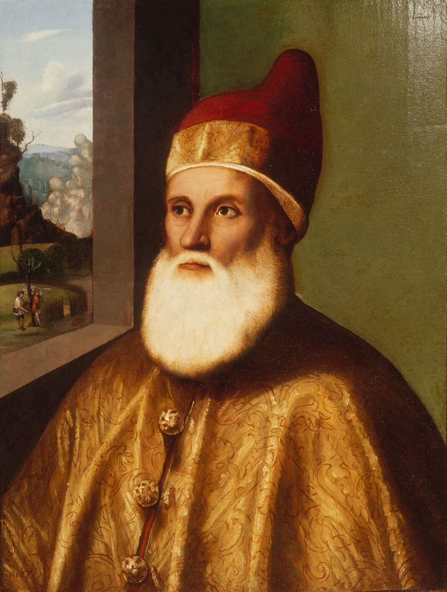 Portrait du Doge Agostino Barbarigo - Marco Basaiti image 1 copie de tableau peinte à la main