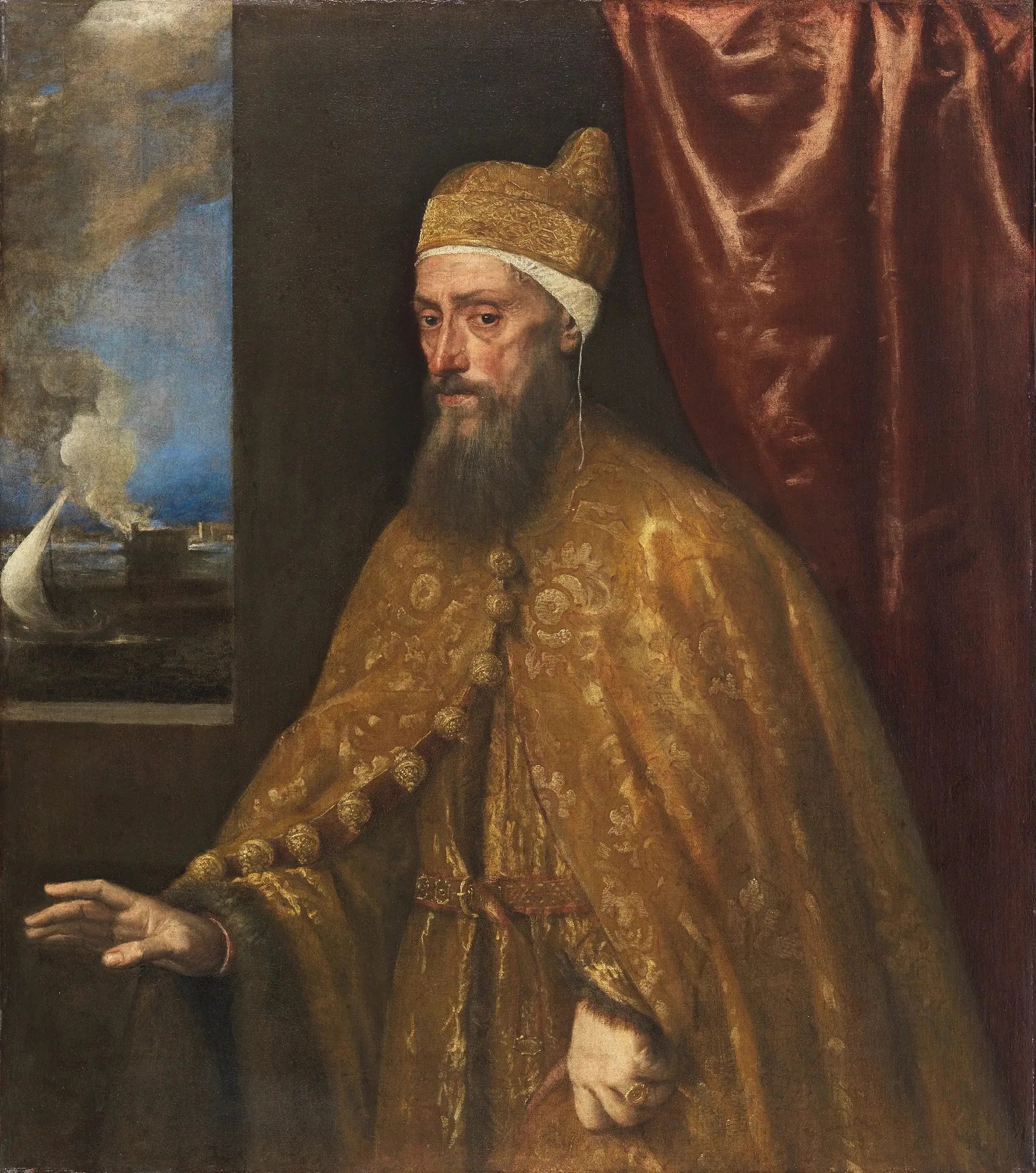 Portrait du doge Francesco Venier - Titian image 1 reproduction de peinture à l’huile