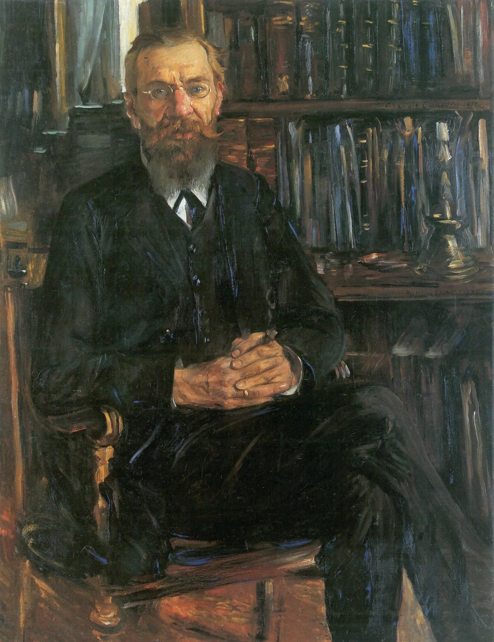 Portrait du Dr Edward Meyer (1855-1930), historien allemand - Lovis Corinth image 1 copie de tableau peinte à la main