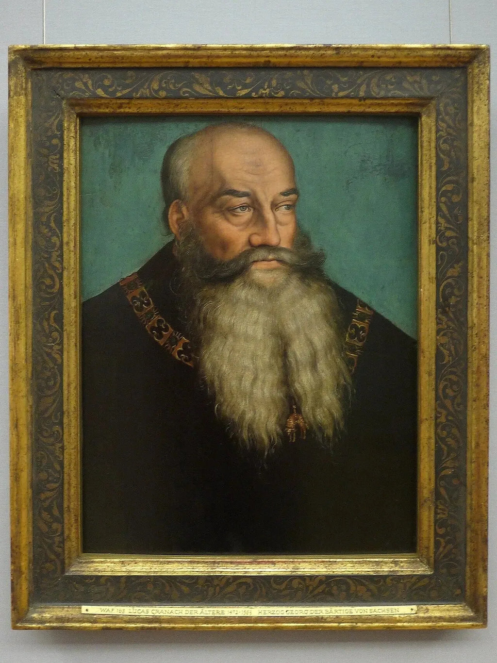 Portrait du duc Georges de Saxe, dit Georges le barbu - Lucas Cranach the Elder image 2 reproduction réalisée par Alpha Reproduction