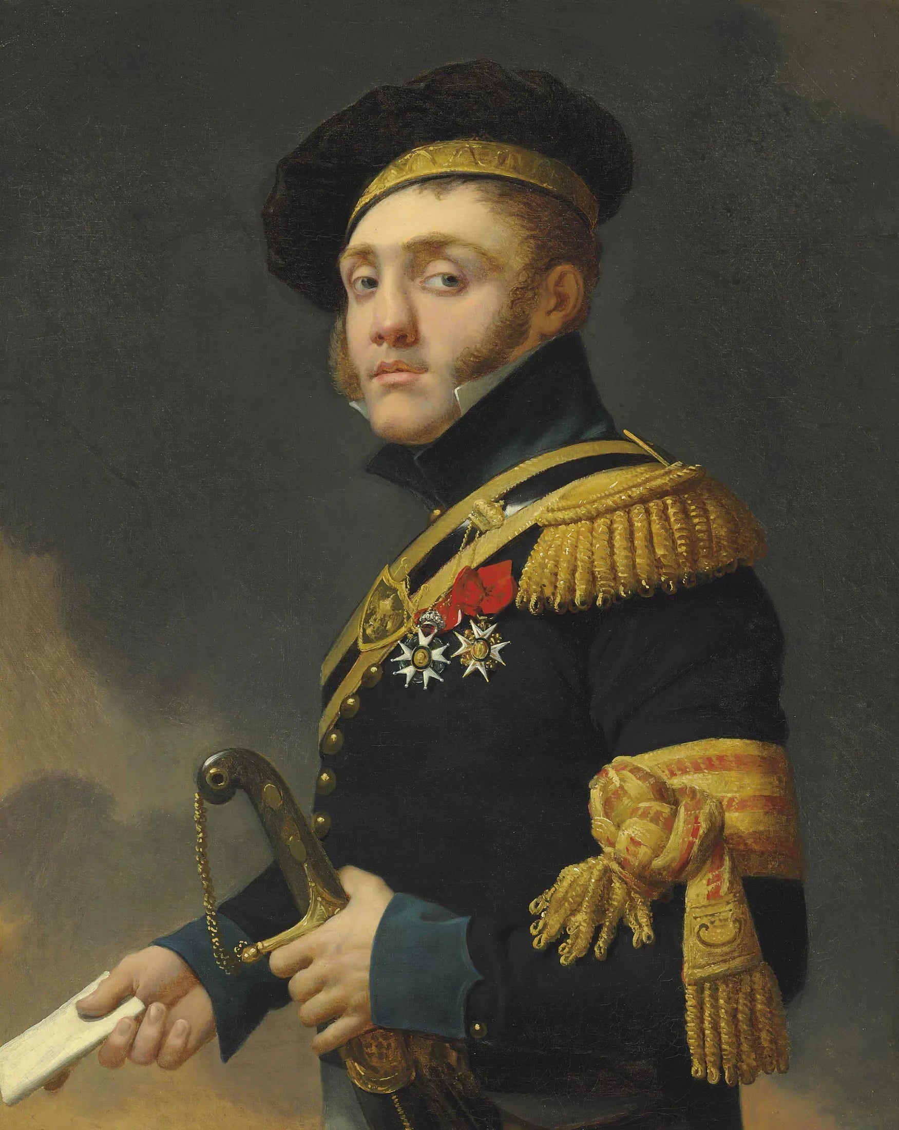 Portrait du fils de l'artiste, Antoine-Louis Regnault (1788-1856) - Jean-Baptiste Regnault image 1 reproduction d’œuvre d’art à l’huile