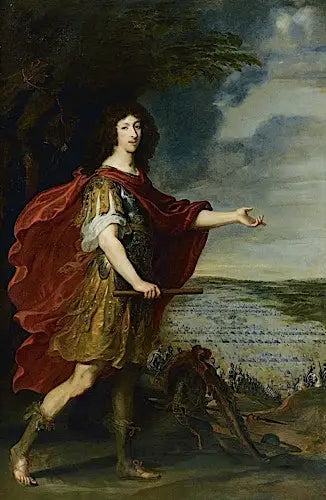 Portrait du Grand Condé devant le champ de bataille de Rocroi (19 mai 1643) - Juste d'Egmont image 1 reproduction d’œuvre d’art à l’huile