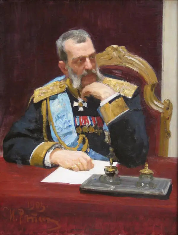 Portrait du grand-duc Vladimir Alexandrovitch - Ilya Repin image 1 reproduction de peinture à l’huile