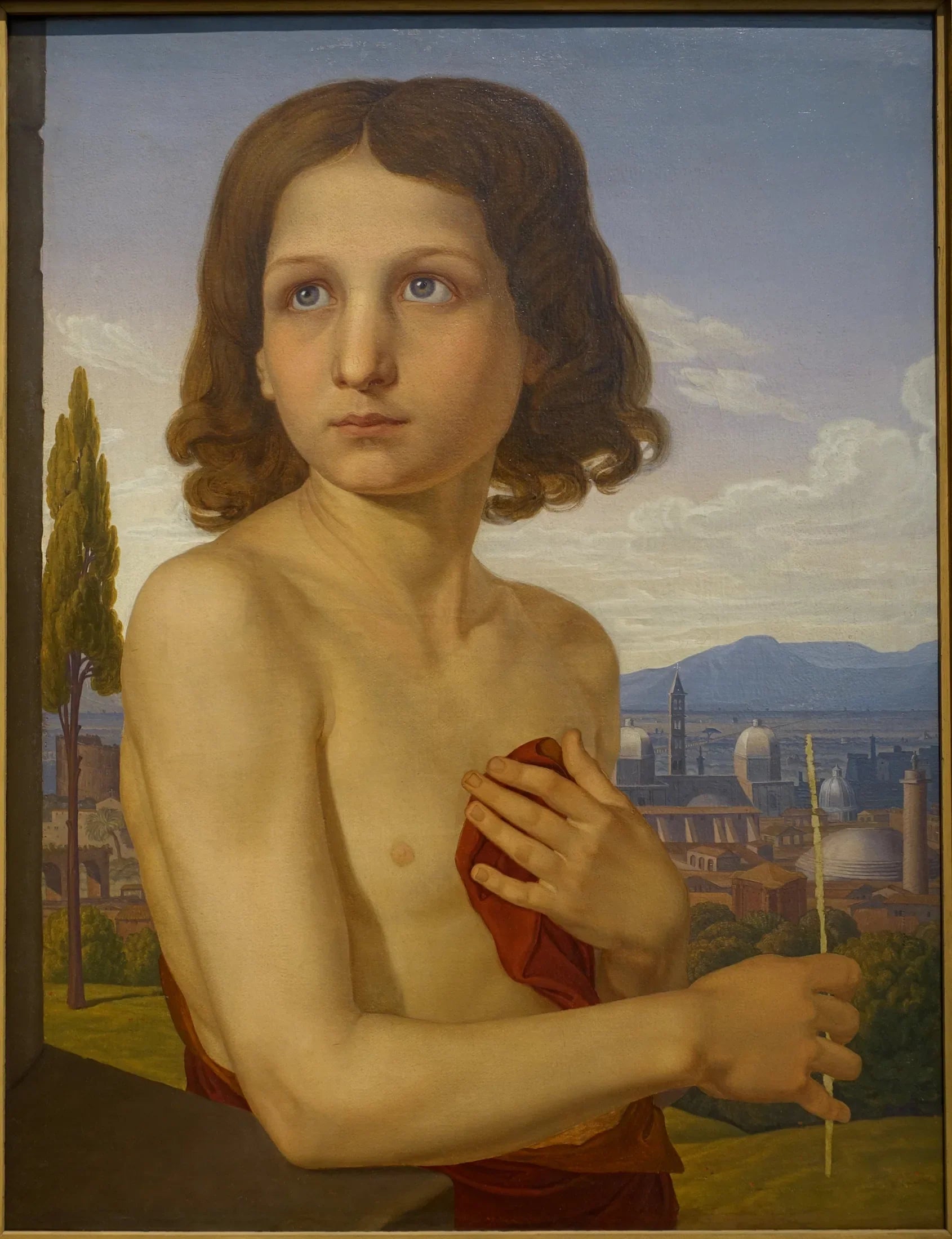 Portrait du jeune Xaverio en saint Jean Baptiste - Johann Friedrich Overbeck image 1 copie peinte à la main à l’huile
