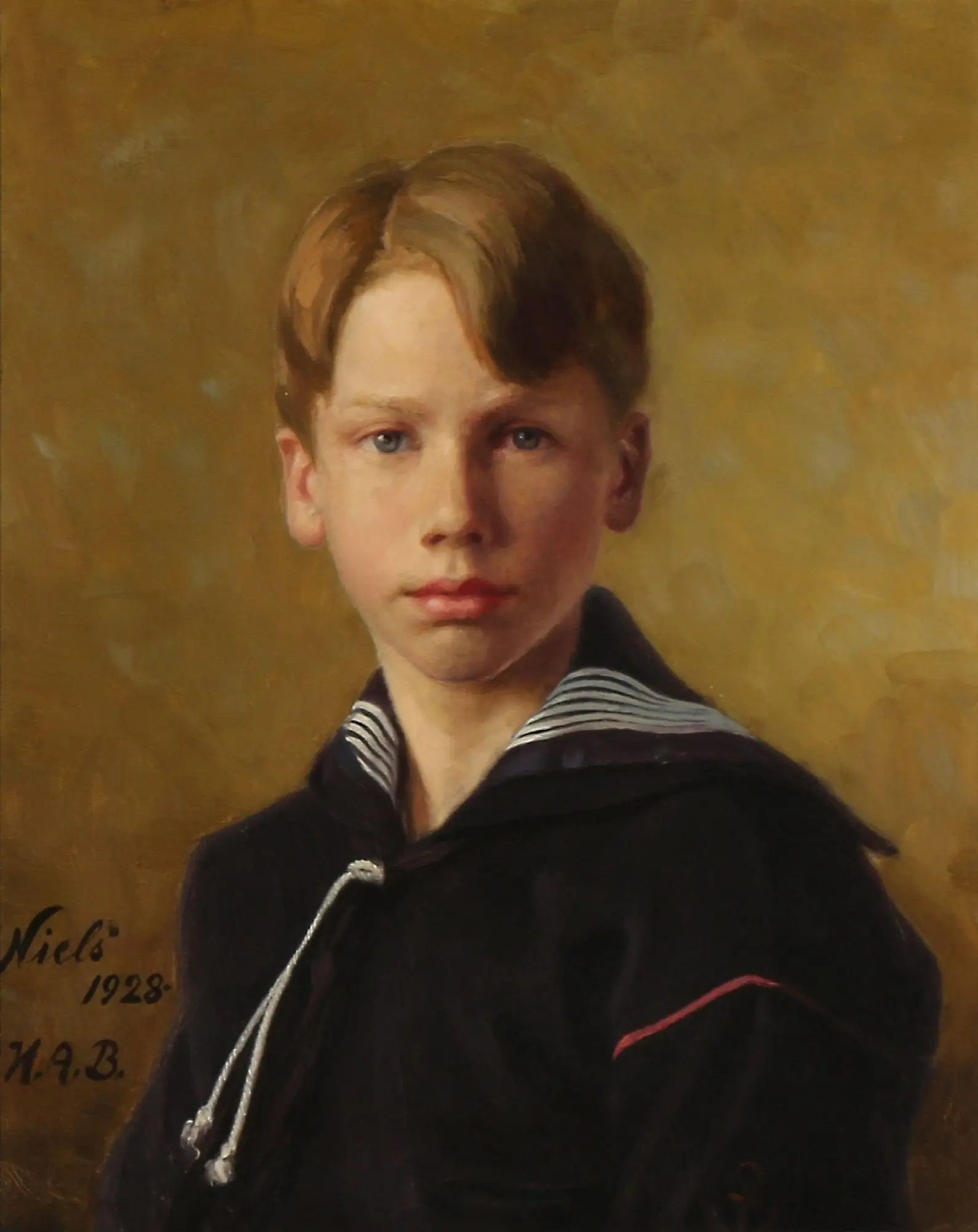 Portrait du neveu de l'artiste, Nils - H. A. Brendekilde image 1 tableau peint à l’huile sur toile