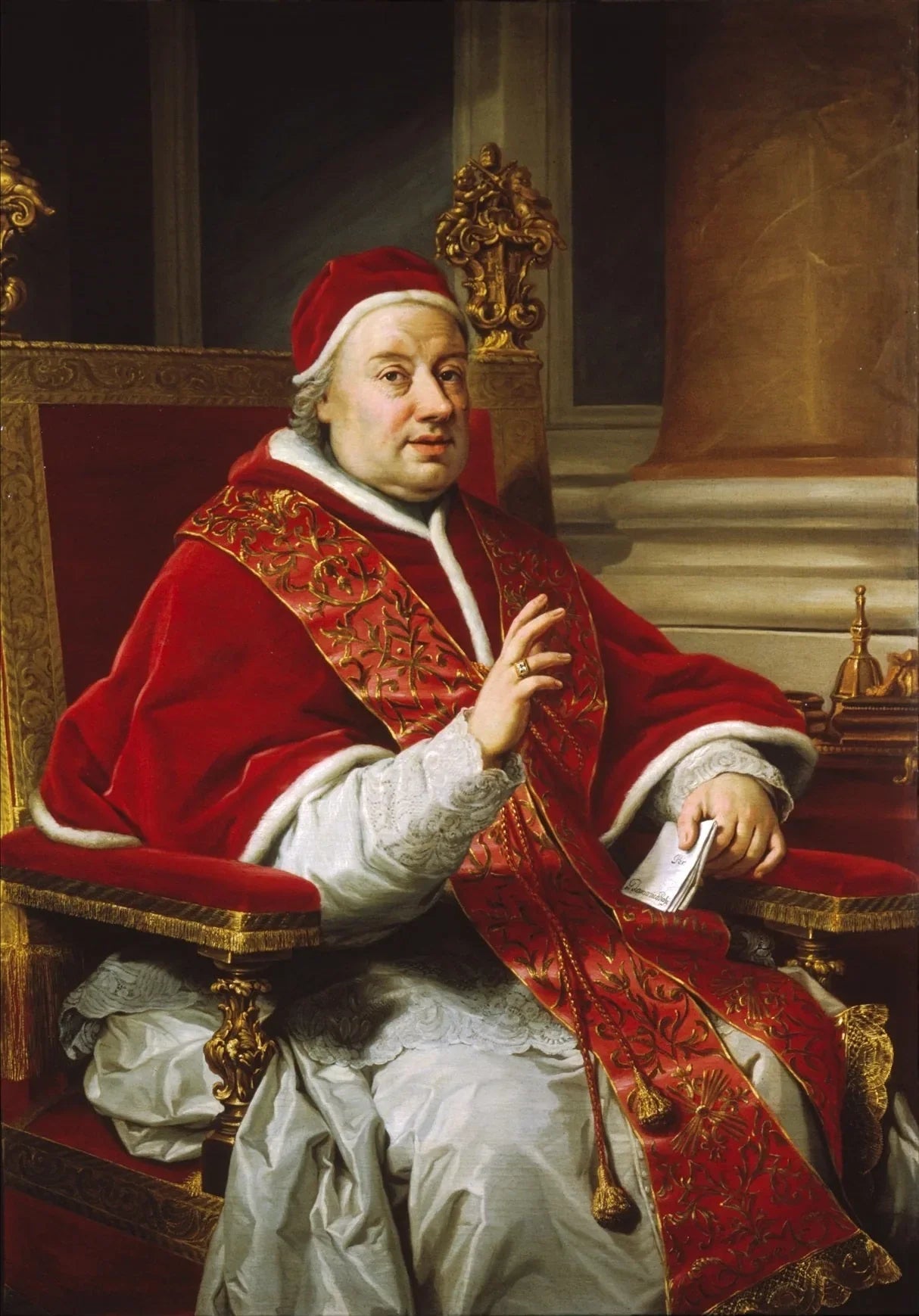 Portrait du pape Clément XIII - Anton Raphael Mengs image 1 reproduction artisanale de tableau