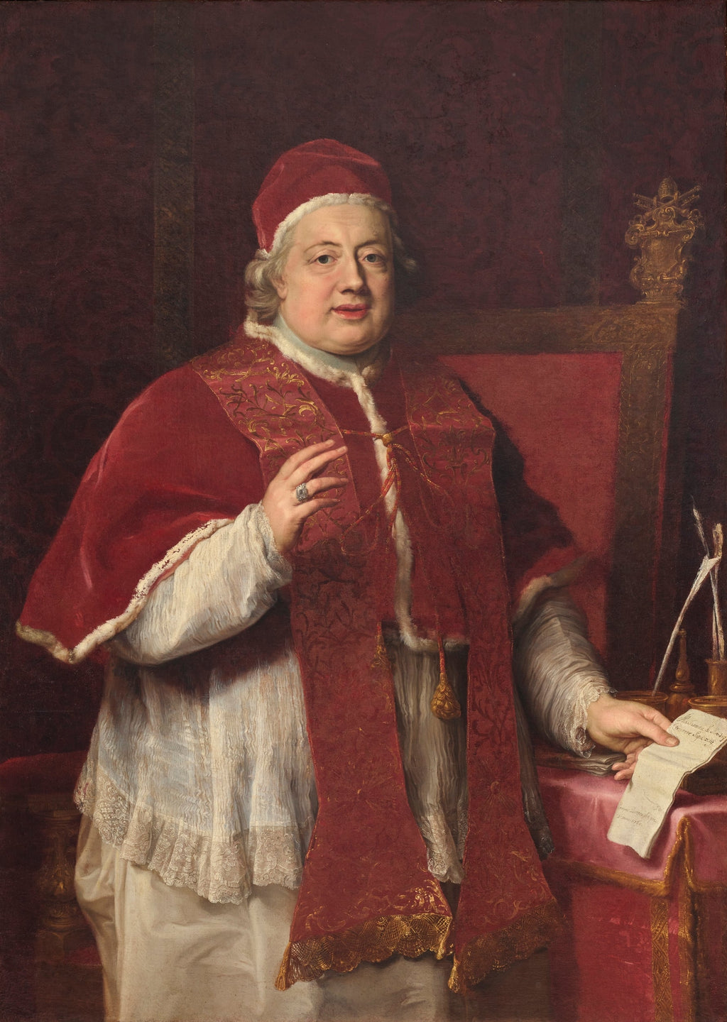 Portrait du pape Clément XIII bénissant Rezzonico - Pompeo Batoni image 1 reproduction réalisée par Alpha Reproduction
