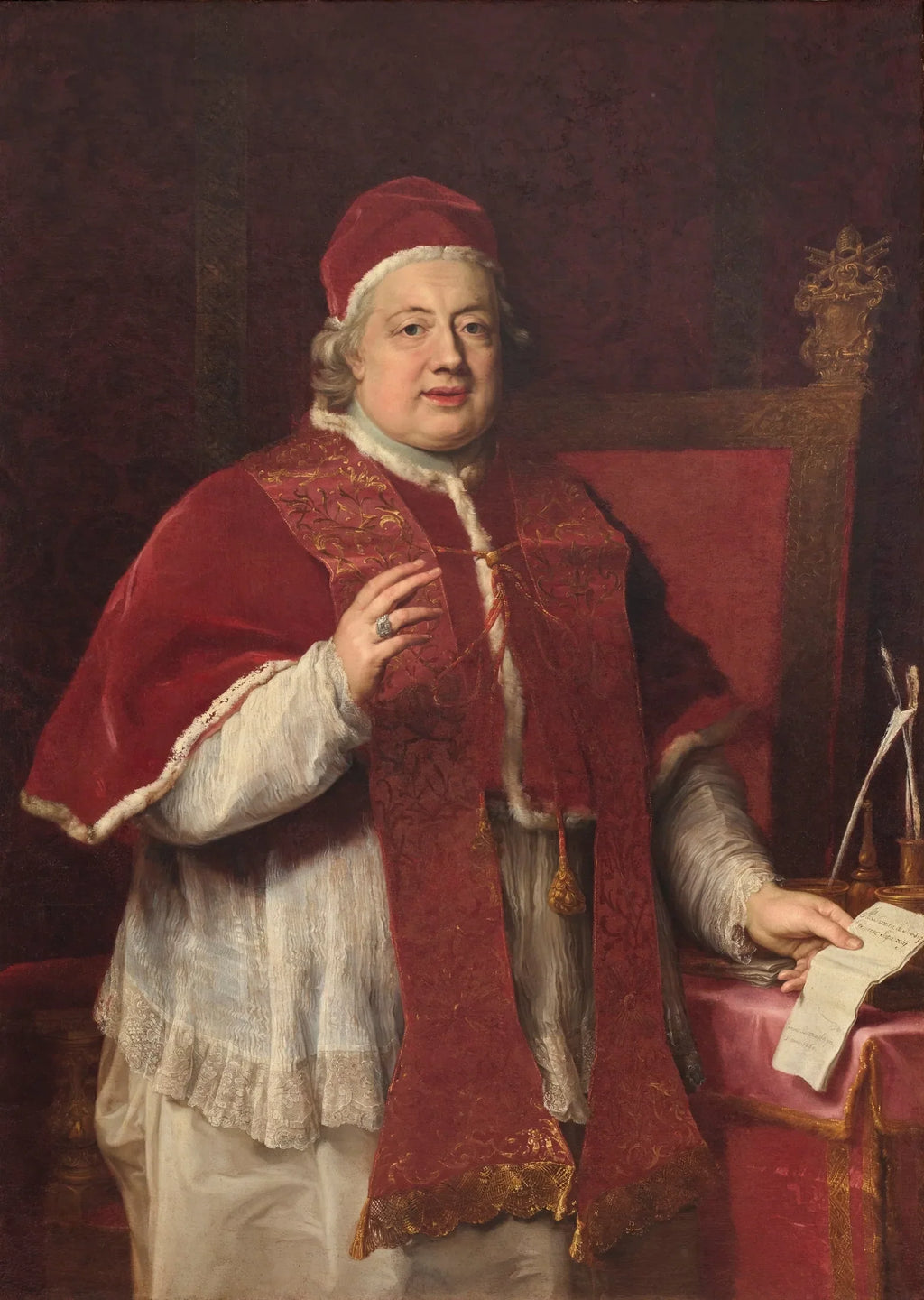 Portrait du pape Clément XIII bénissant Rezzonico - Pompeo Batoni image 1 reproduction réalisée par Alpha Reproduction