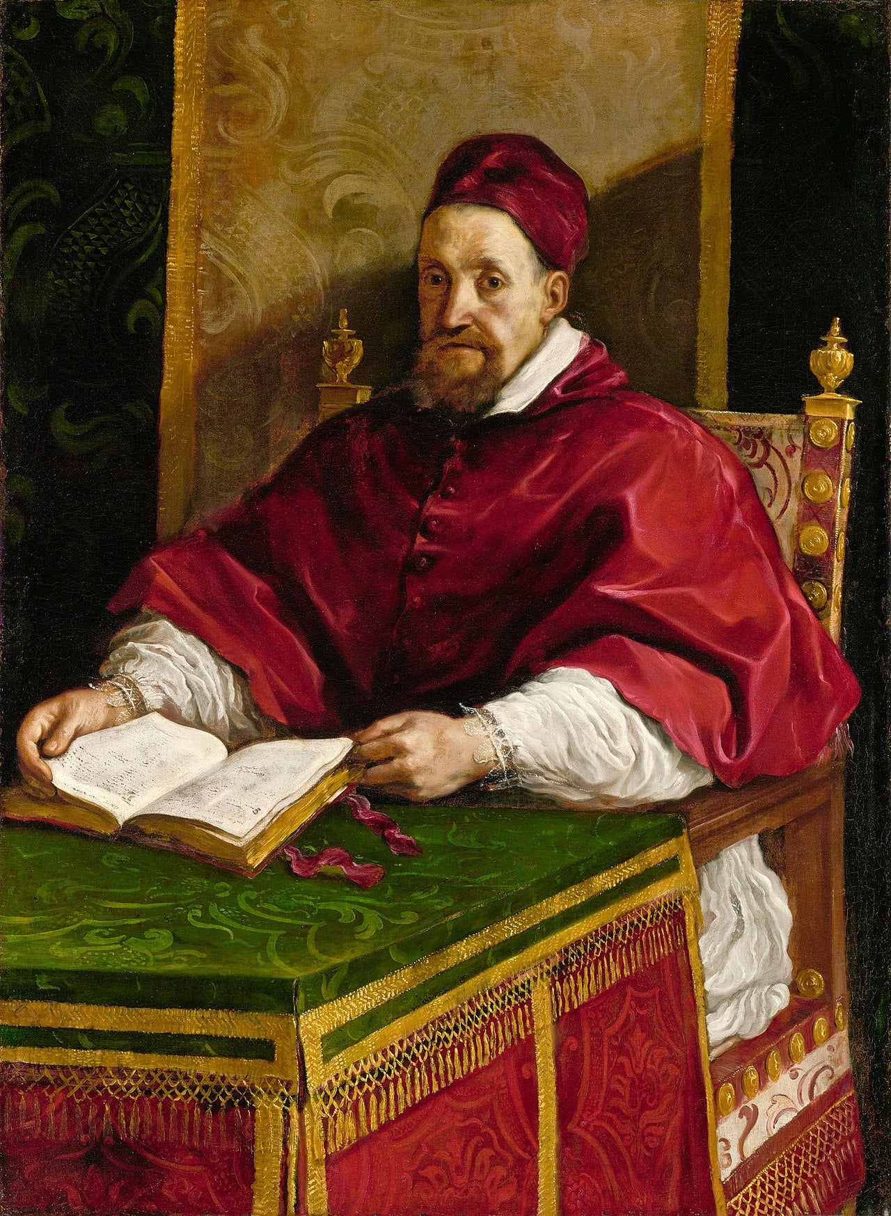 Portrait du pape Grégoire XV - Guercino image 1 tableau peint à l’huile sur toile