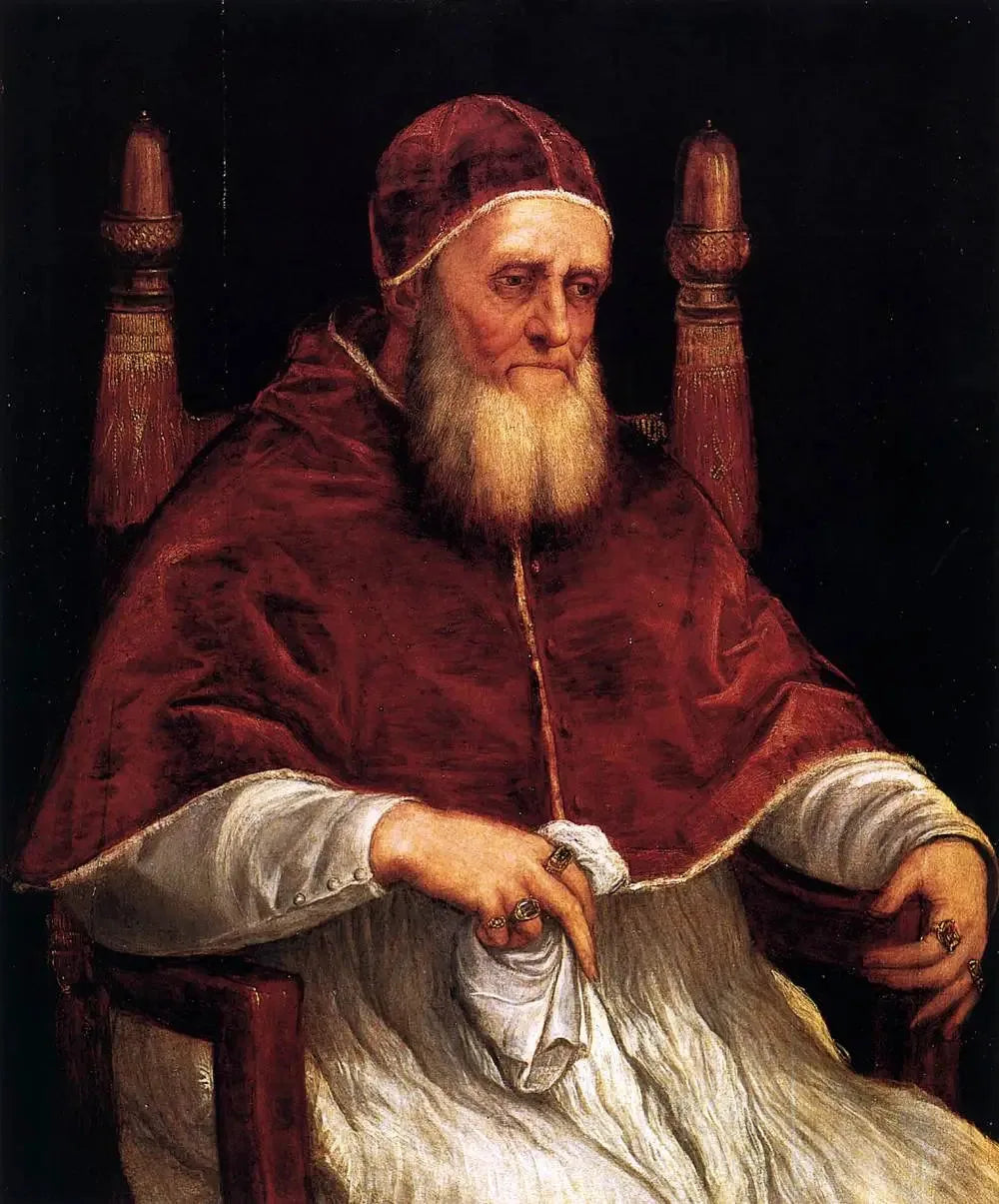 Portrait du pape Jules II - Titian image 1 reproduction artisanale de tableau