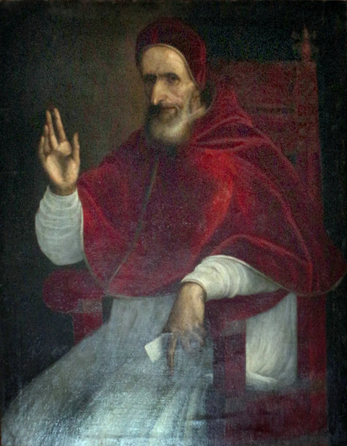 Portrait du pape Pie V - Lavinia Fontana image 1 copie peinte à la main à l’huile