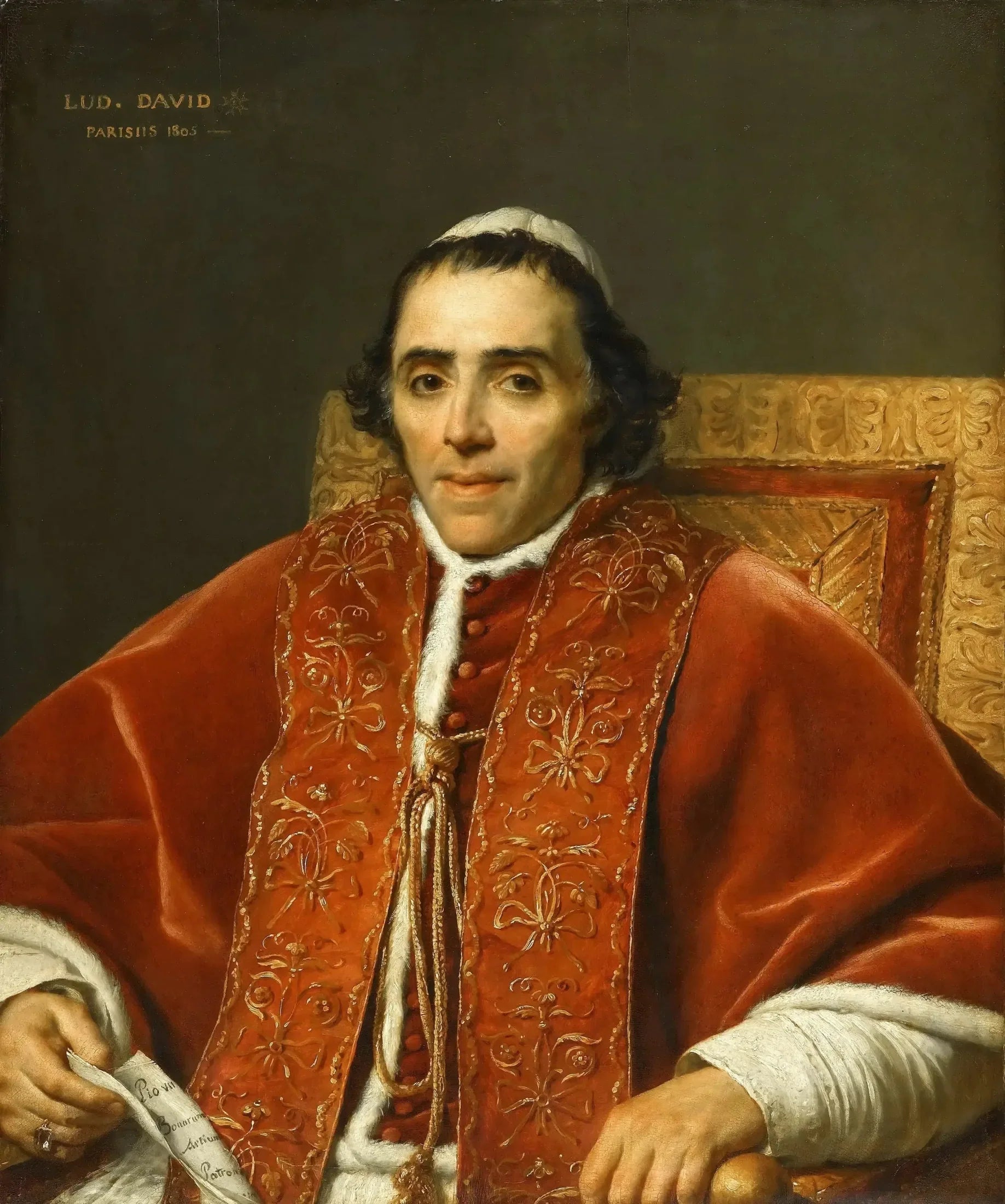 Portrait du pape Pie VII - Jacques-Louis David image 1 reproduction de peinture à l’huile