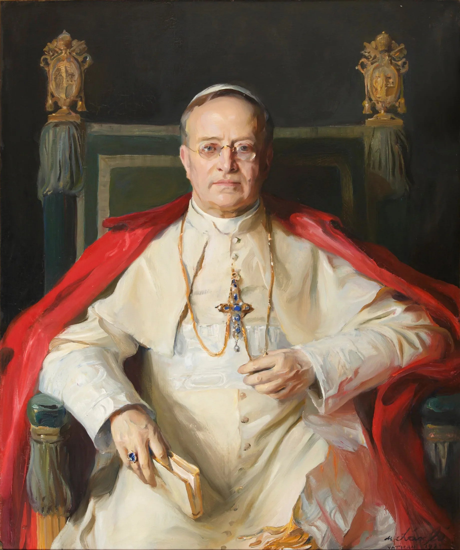 Portrait du pape Pie XI (1857-1939) - Philip de László image 1 tableau peint à l’huile sur toile