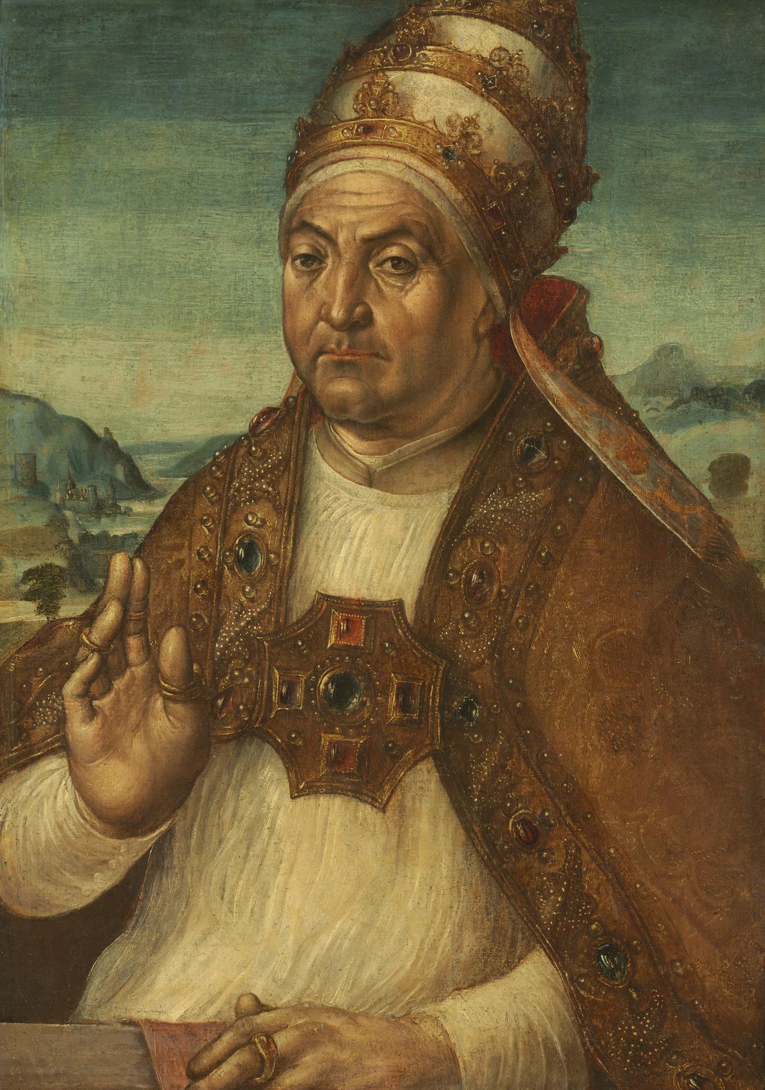 Portrait du pape Sixte IV della Rovere - Pedro Berruguete image 1 reproduction de peinture à l’huile