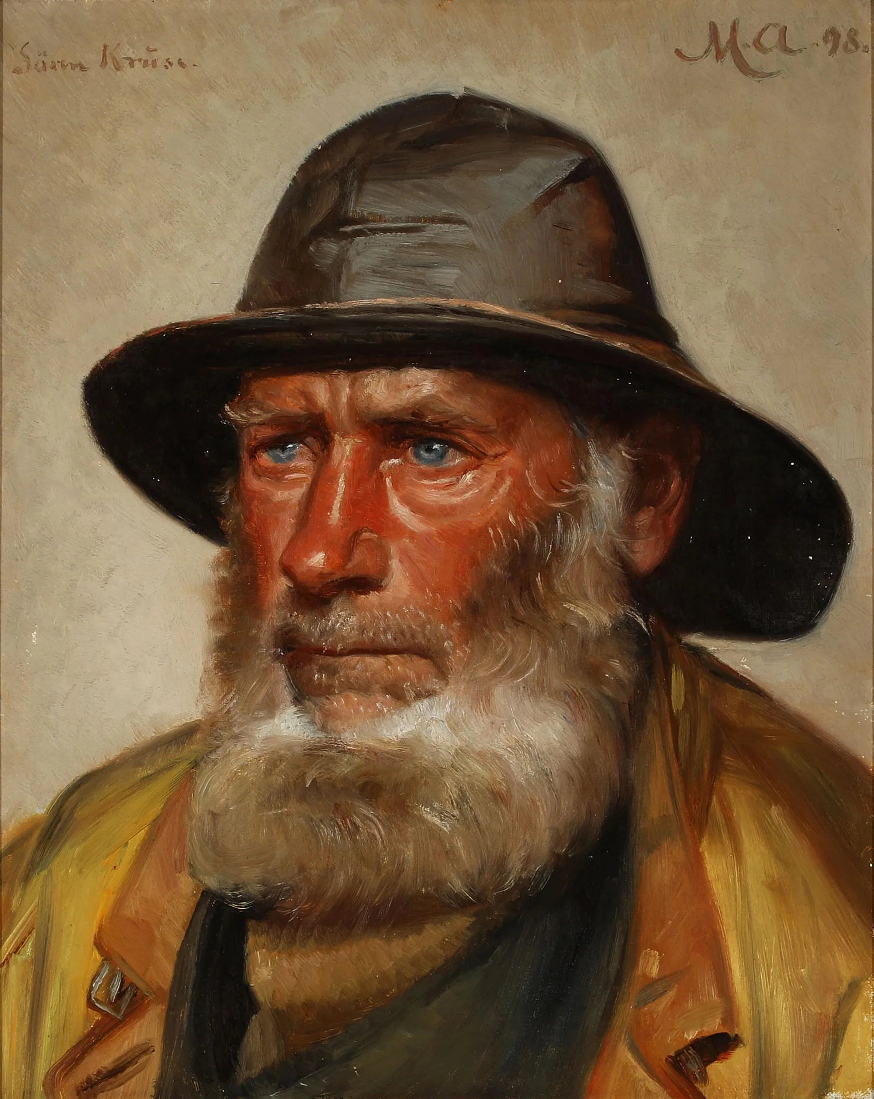 Portrait du pêcheur et sauveteur de Skagen, Søren Kruse. - Michael Peter Ancher image 1 reproduction réalisée par Alpha Reproduction