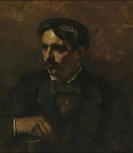 Portrait du peintre Alfred Stevens - Gustave Courbet image 1 reproduction de peinture à l’huile