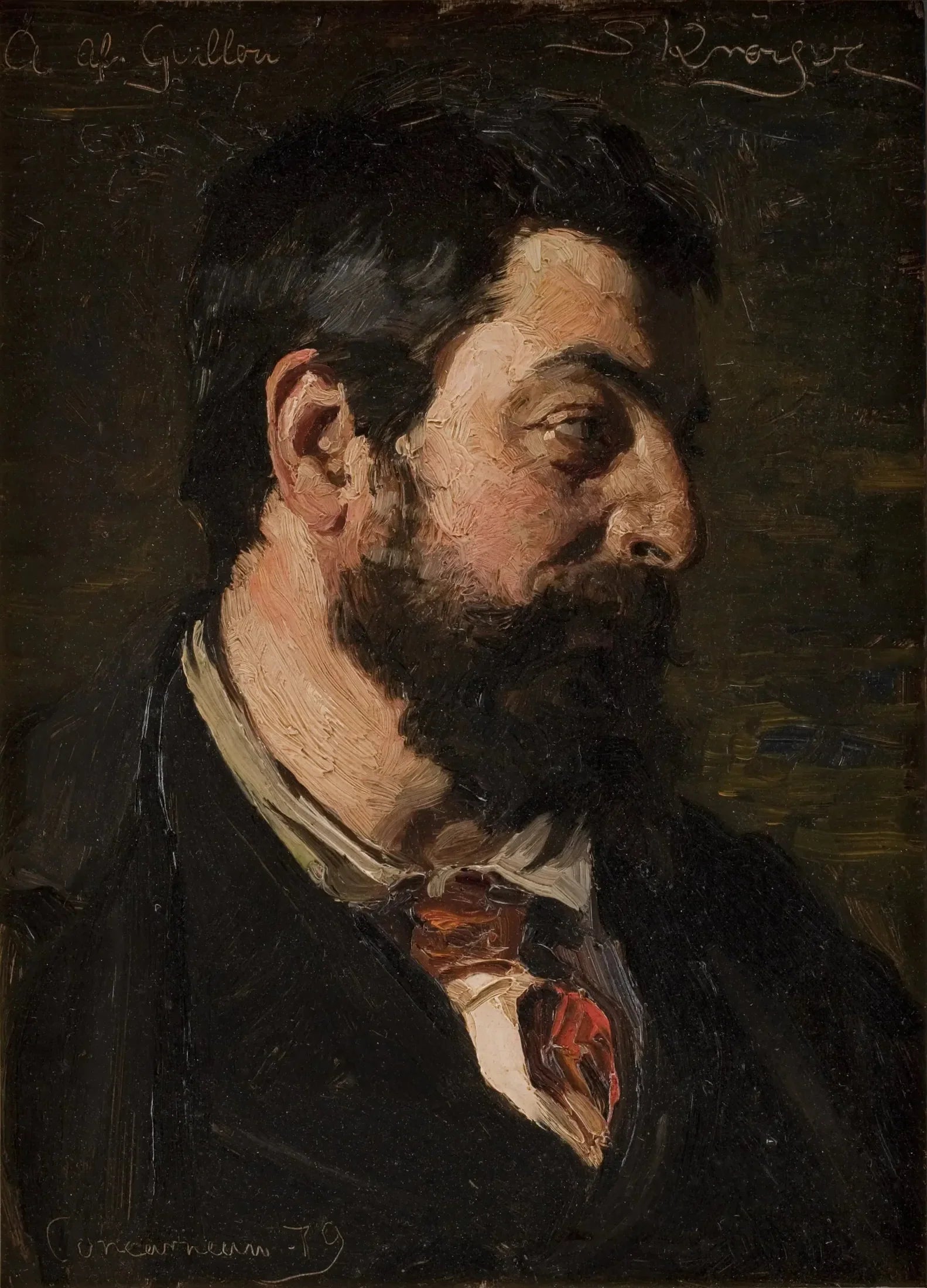 Portrait du peintre français Alfred Guillou - Peder Severin Krøyer image 1 tableau peint à l’huile sur toile