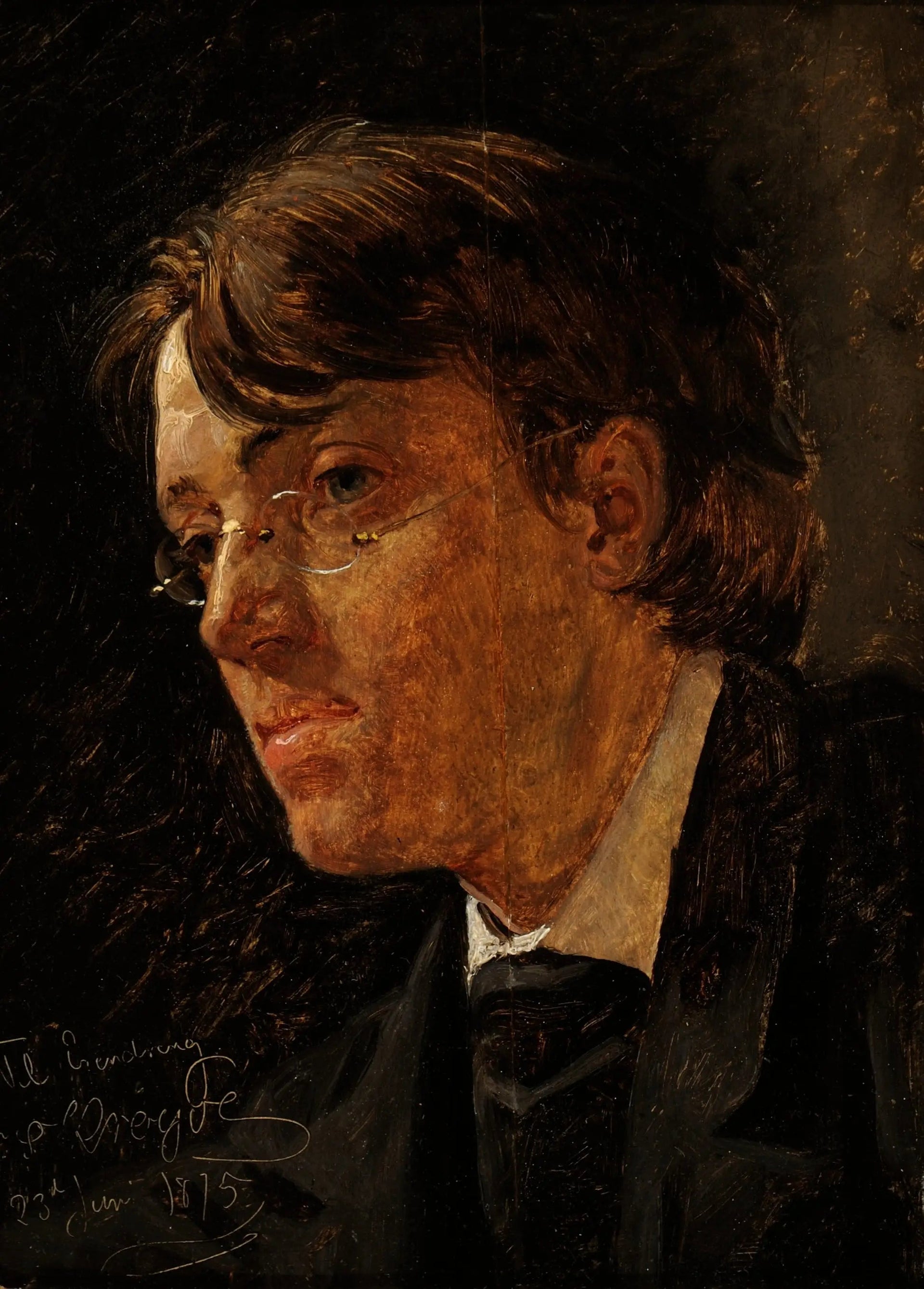 Portrait du peintre norvégien Eilif Peterssen. - Peder Severin Krøyer image 1 reproduction artisanale de tableau