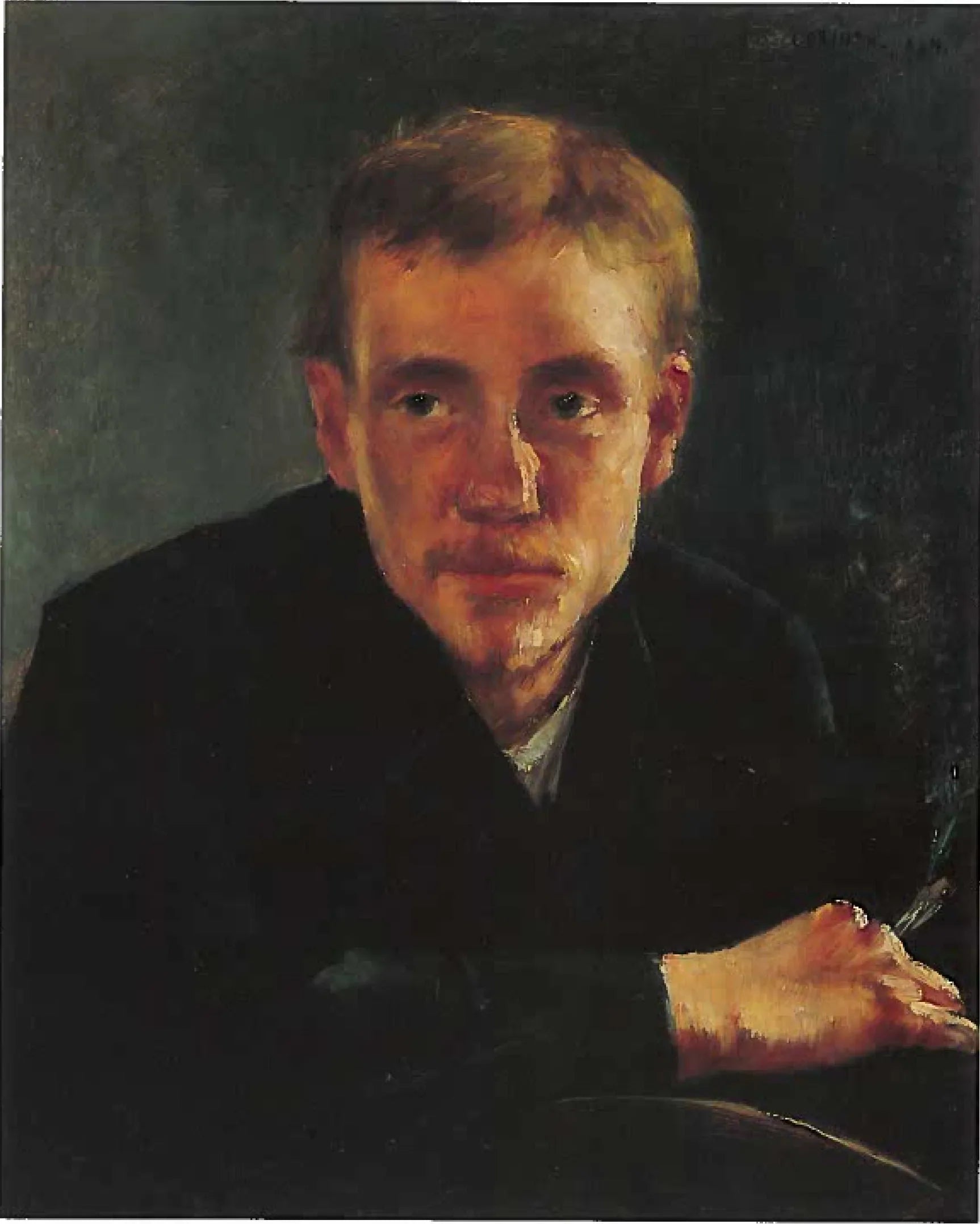 Portrait du peintre Paul Eugène Gorge - Lovis Corinth image 1 tableau peint à l’huile sur toile