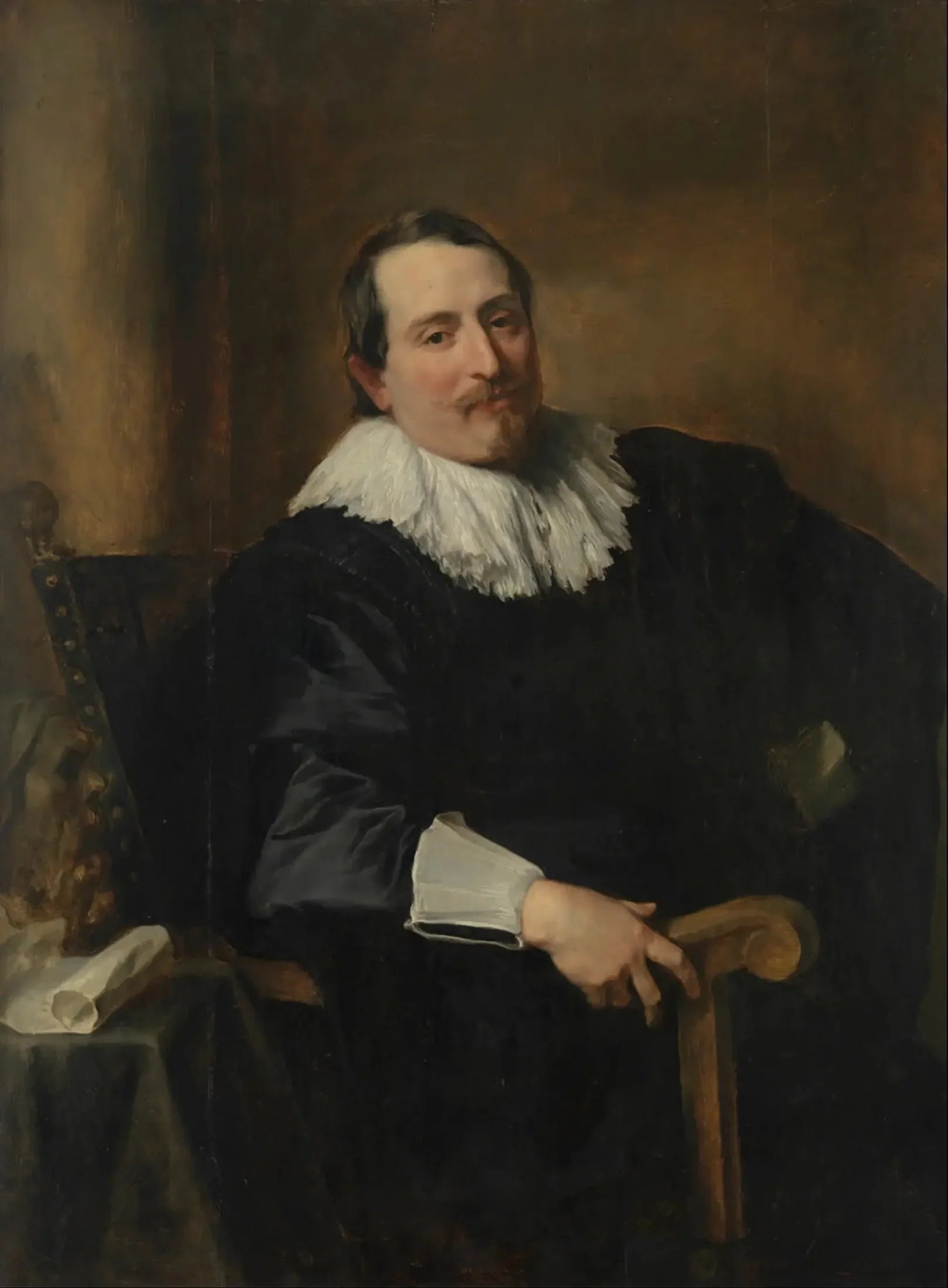 Portrait du peintre Theodor Rombouts - Antoine van Dyck image 1 copie peinte à la main à l’huile