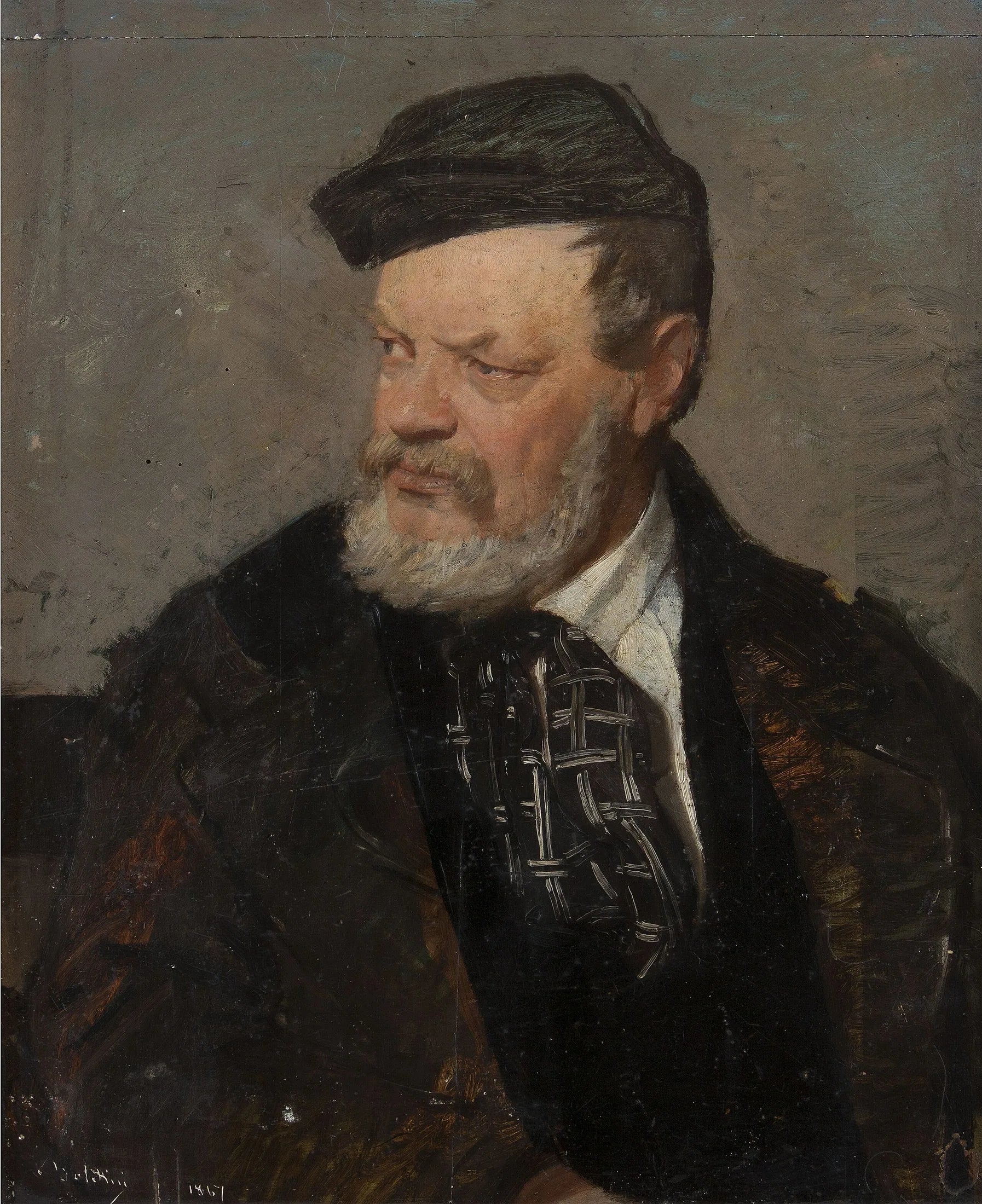 Portrait du père de l'artiste, Antonio Boldini - Giovanni Boldini image 1 reproduction de peinture à l’huile