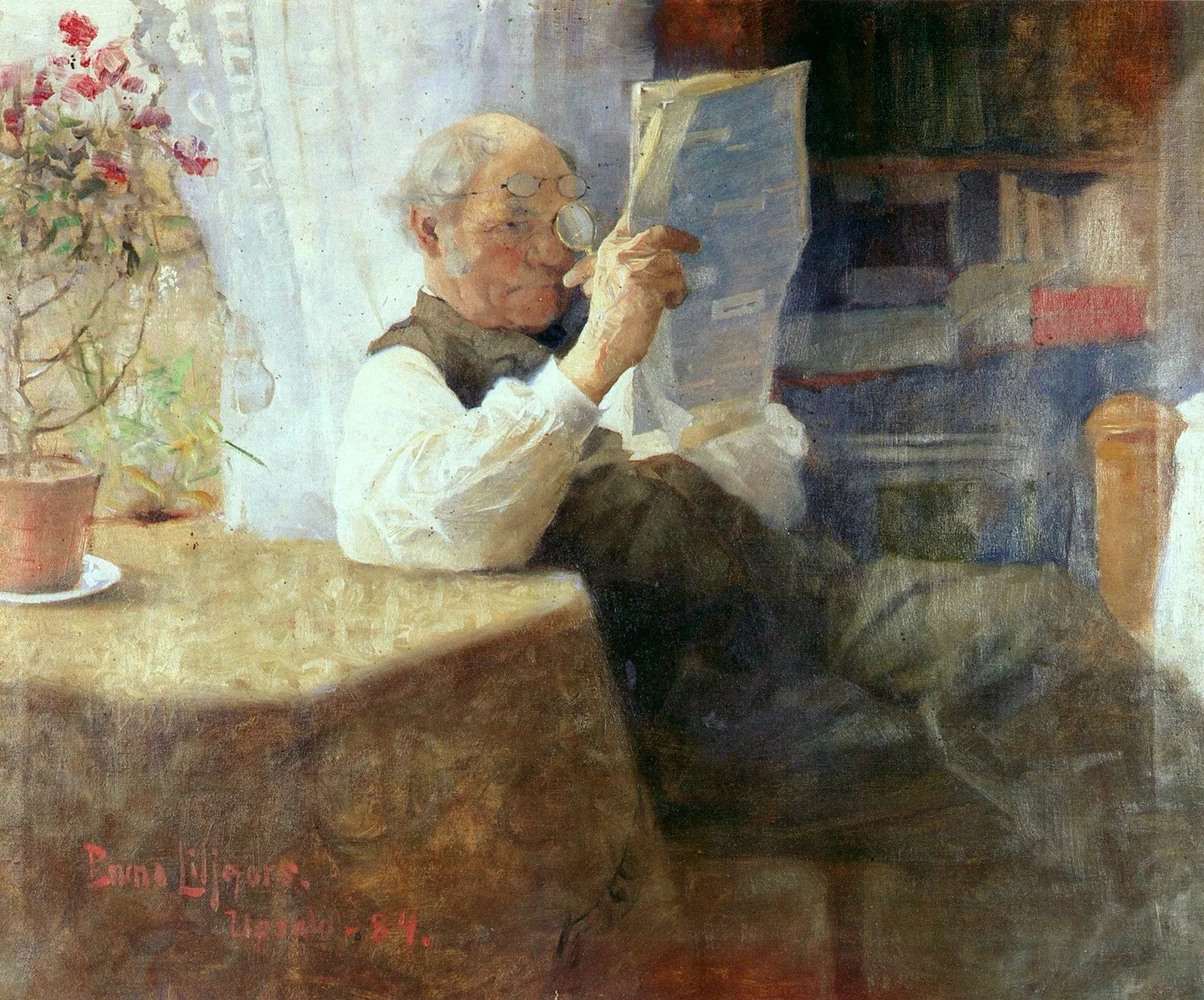 Portrait du père de l'artiste - Bruno Liljefors image 1 reproduction de peinture à l’huile