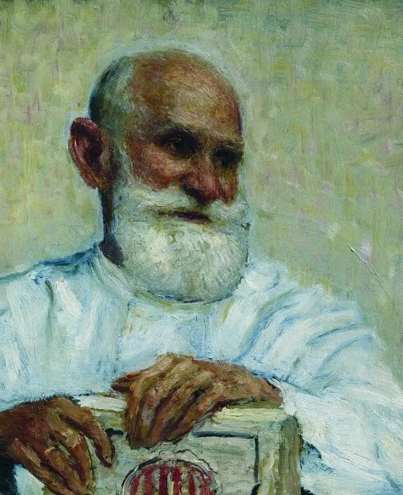 Portrait du physiologiste Ivan Petrovitch Pavlov - Ilya Repin image 1 copie de tableau peinte à la main