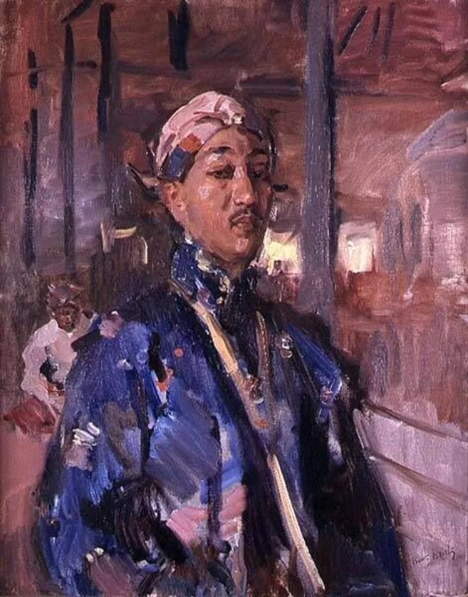 Portrait du prince javanais : sultan de Pangéran Ario Praboe Mangkoenegara VI - Isaac Israëls image 1 copie de tableau peinte à la main