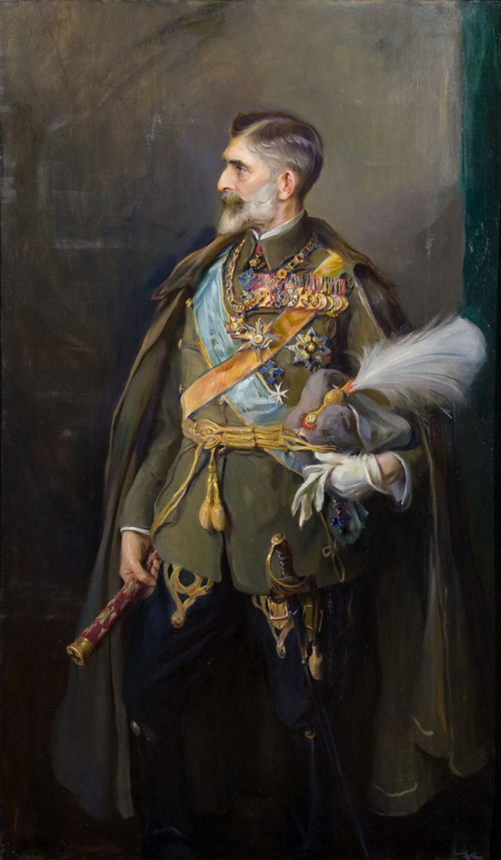 Portrait du roi Ferdinand Ier de Roumanie - Philip de László image 1 copie de tableau peinte à la main