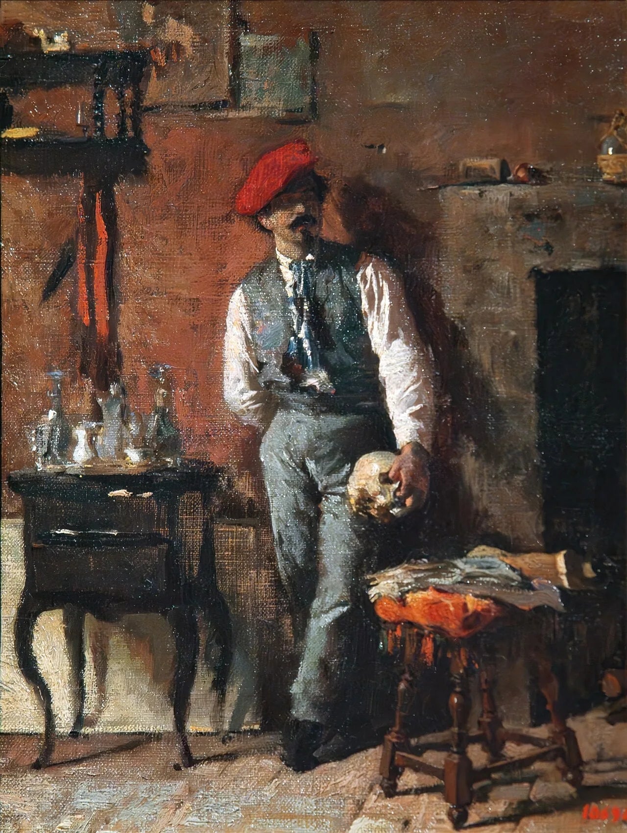 Portrait du sculpteur Jeroni Suñol - Mariano Fortuny Marsal image 1 reproduction artisanale de tableau