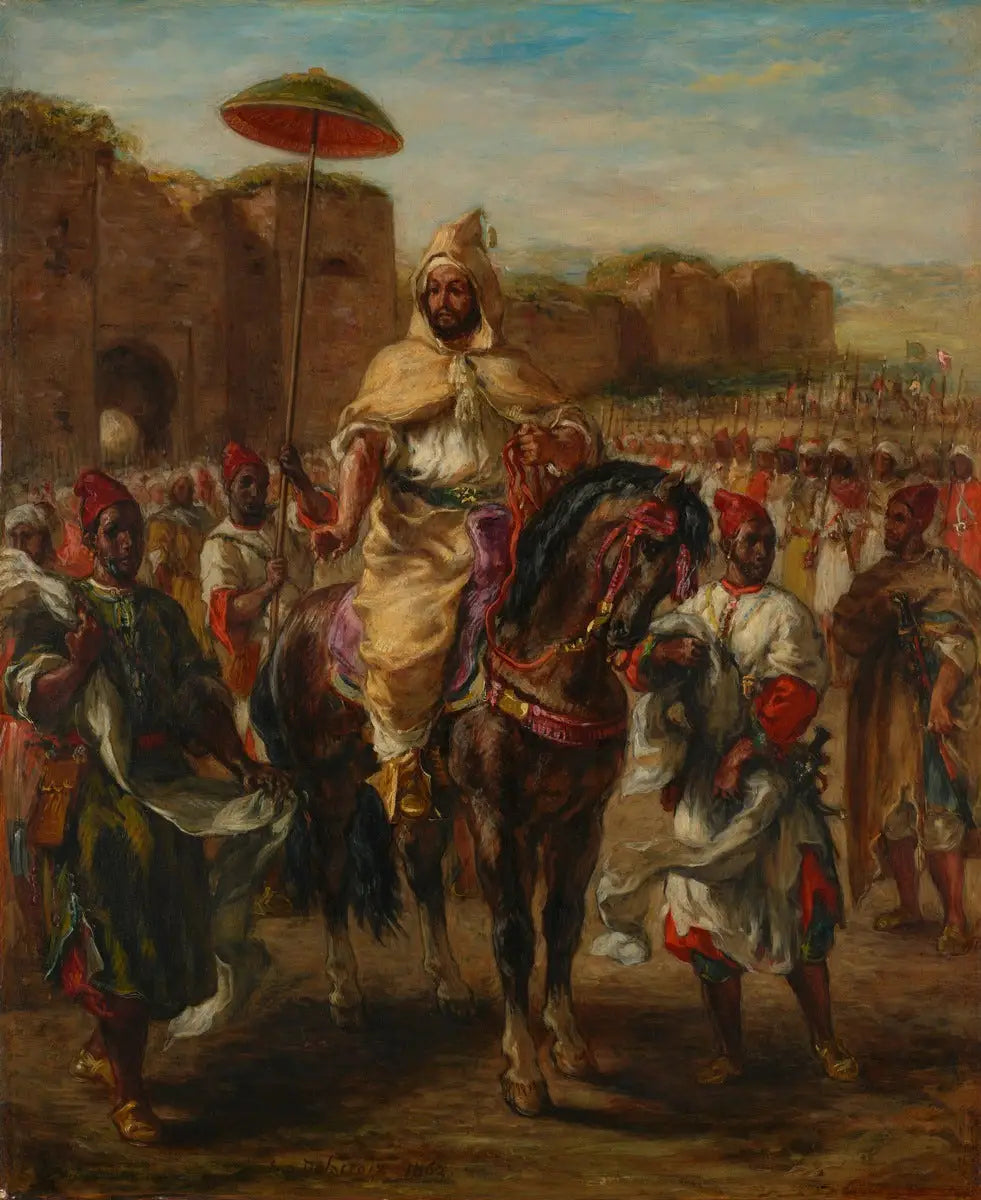 Portrait du sultan du Maroc - Eugène Delacroix image 1 copie de tableau peinte à la main