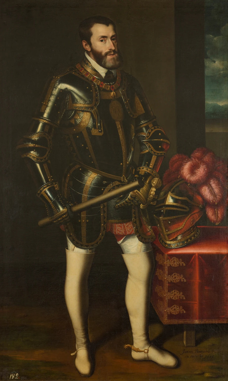 Portrait de l'Empereur Charles avec un bâton - Juan Pantoja de la Cruz