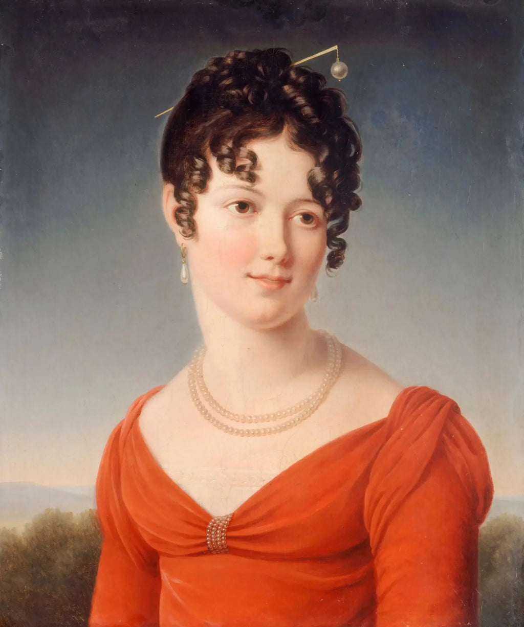 Portrait en buste d'Alexandrine-Anne de la Pallu, marquise de Flers (1786-1832) - François Gérard image 1 tableau peint à l’huile sur toile