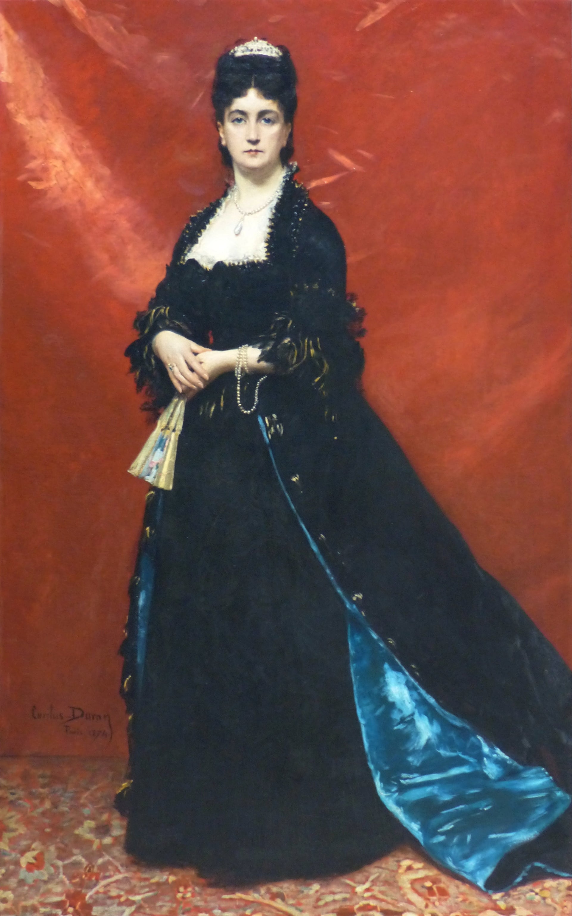 Portrait en pied de Madame Goldschmidt - Carolus-Duran image 1 reproduction réalisée par Alpha Reproduction