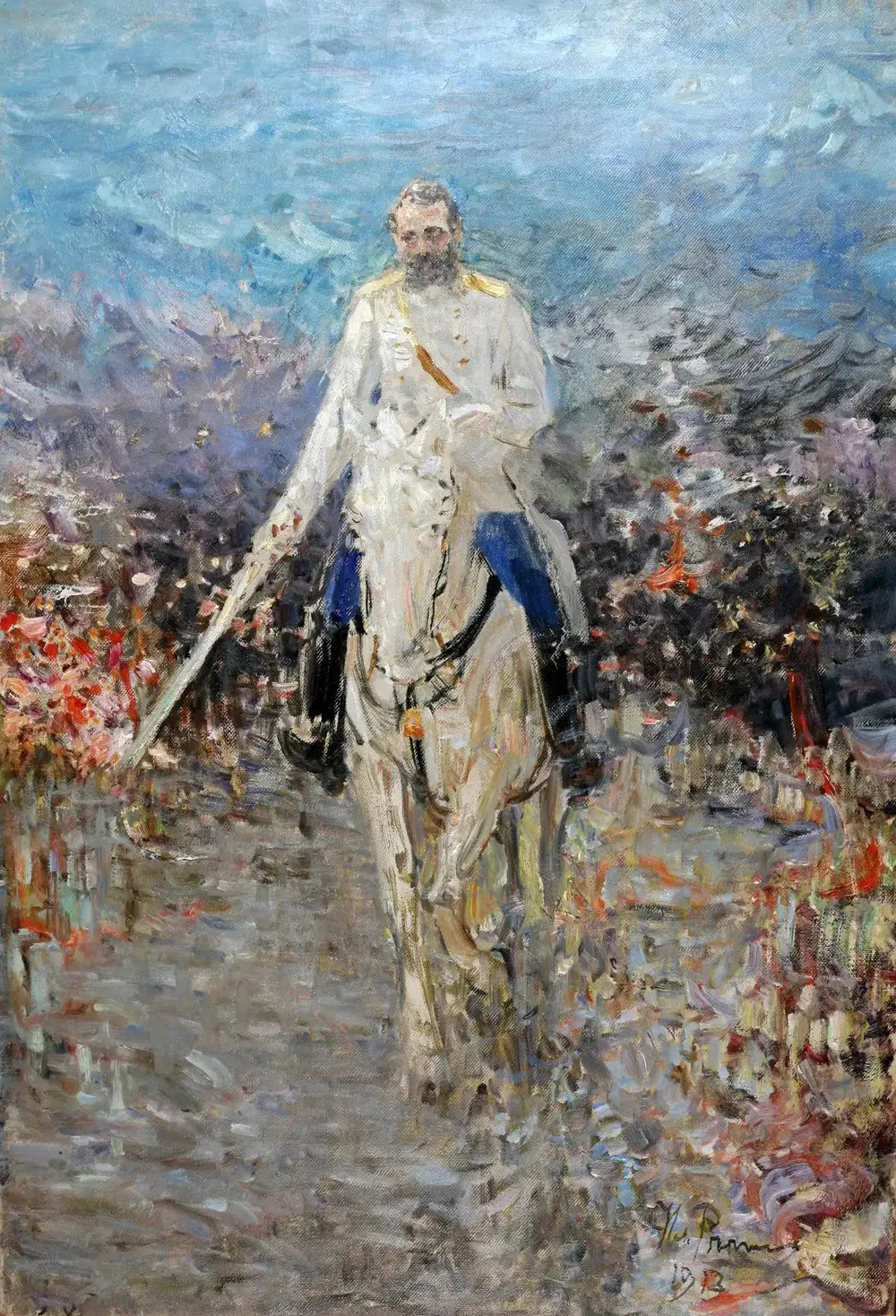 Portrait équestre d'Alexandre II - Ilya Repin image 1 copie de tableau peinte à la main