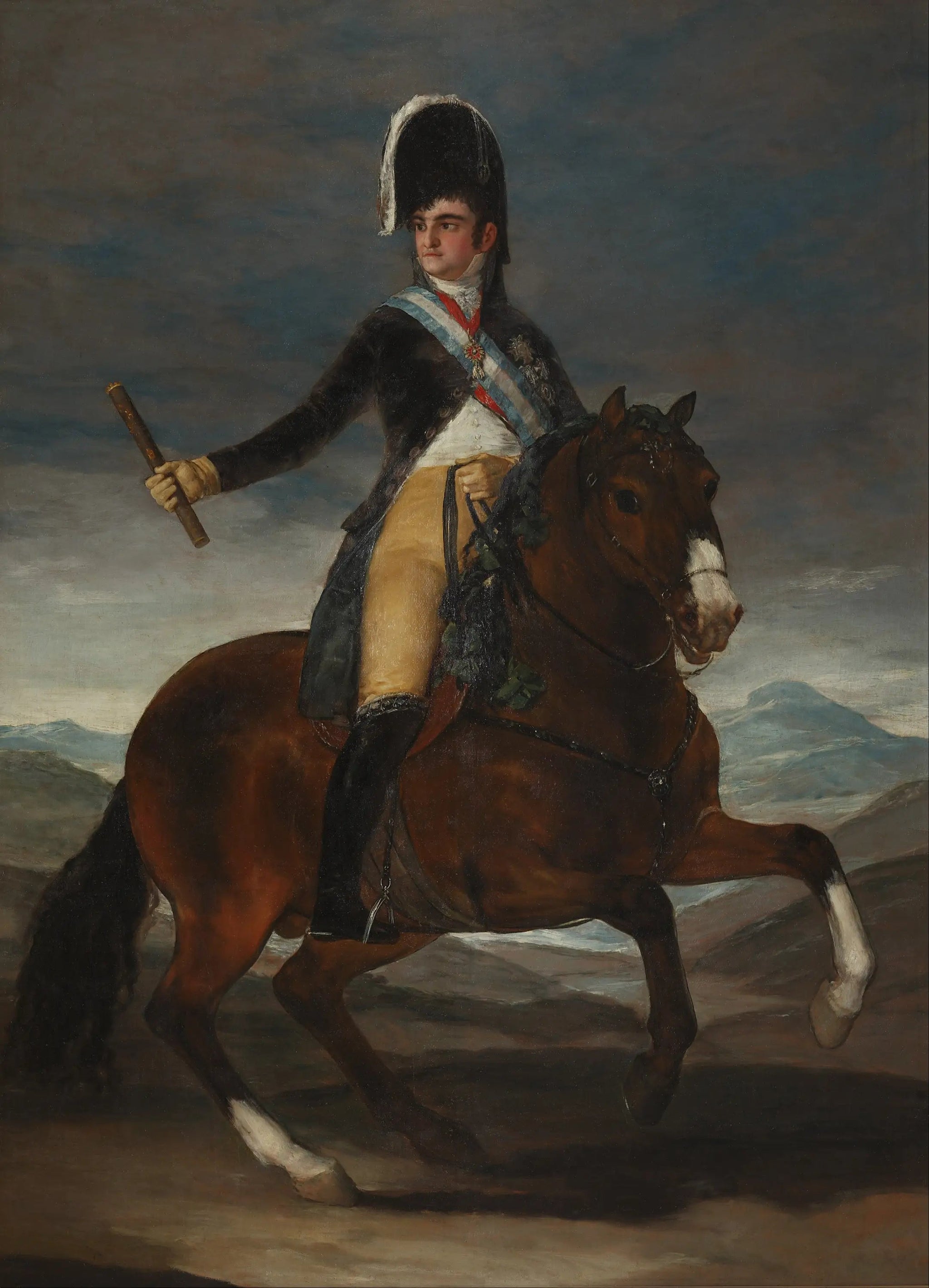Portrait équestre de Ferdinand VII - Francisco de Goya image 1 copie peinte à la main à l’huile